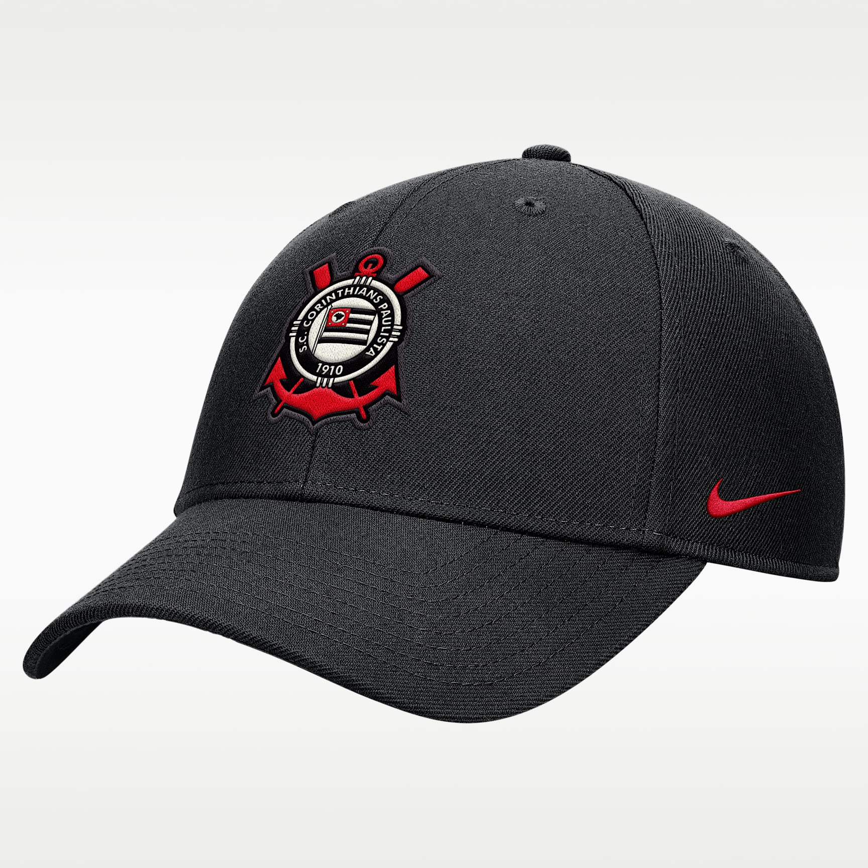 Gorra de futbol Nike Dri-FIT ajustable para hombre Corinthians Rise