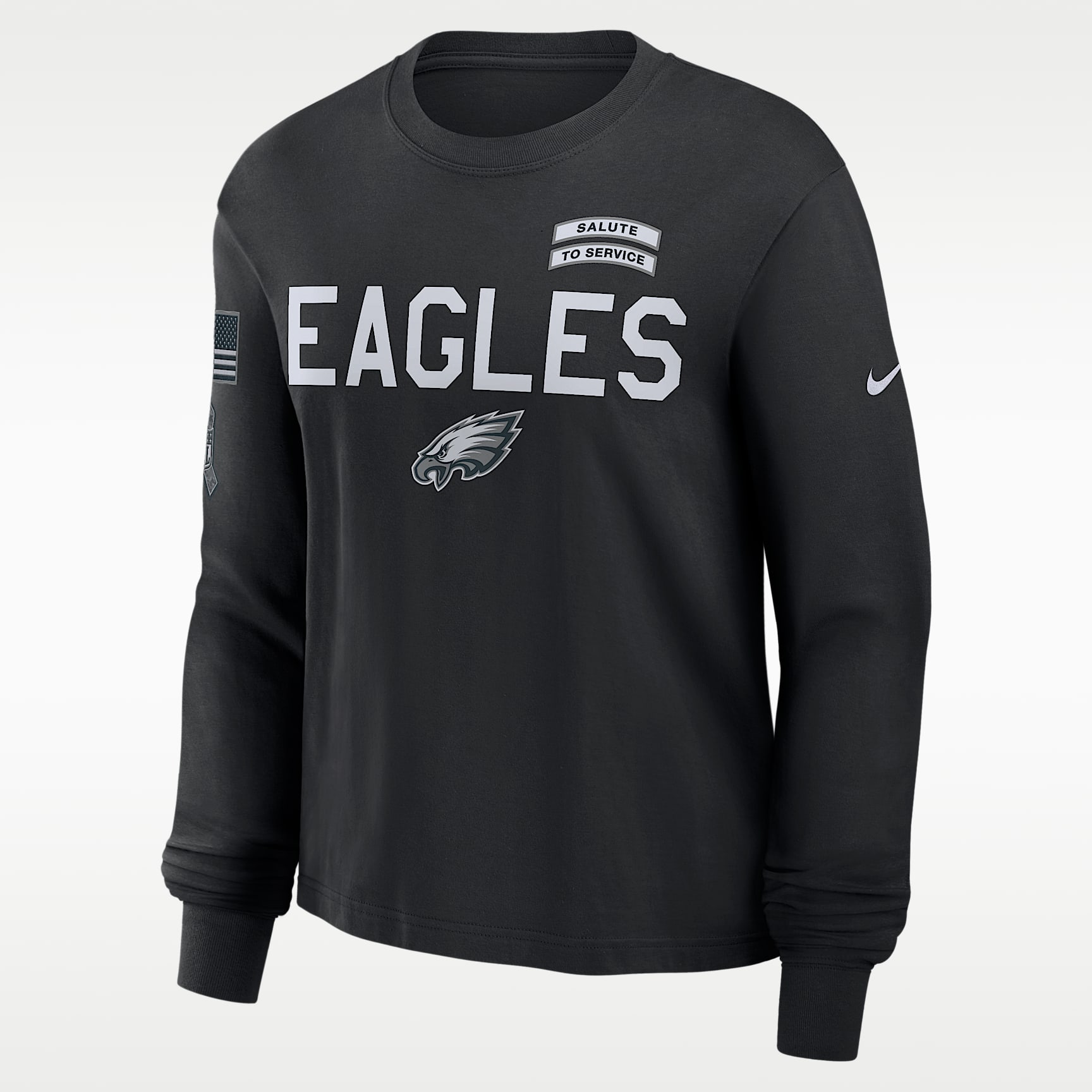 Philadelphia Eagles Salute to Service Sideline Women's Nike Dri-FIT NFL Long-Sleeve T-Shirt