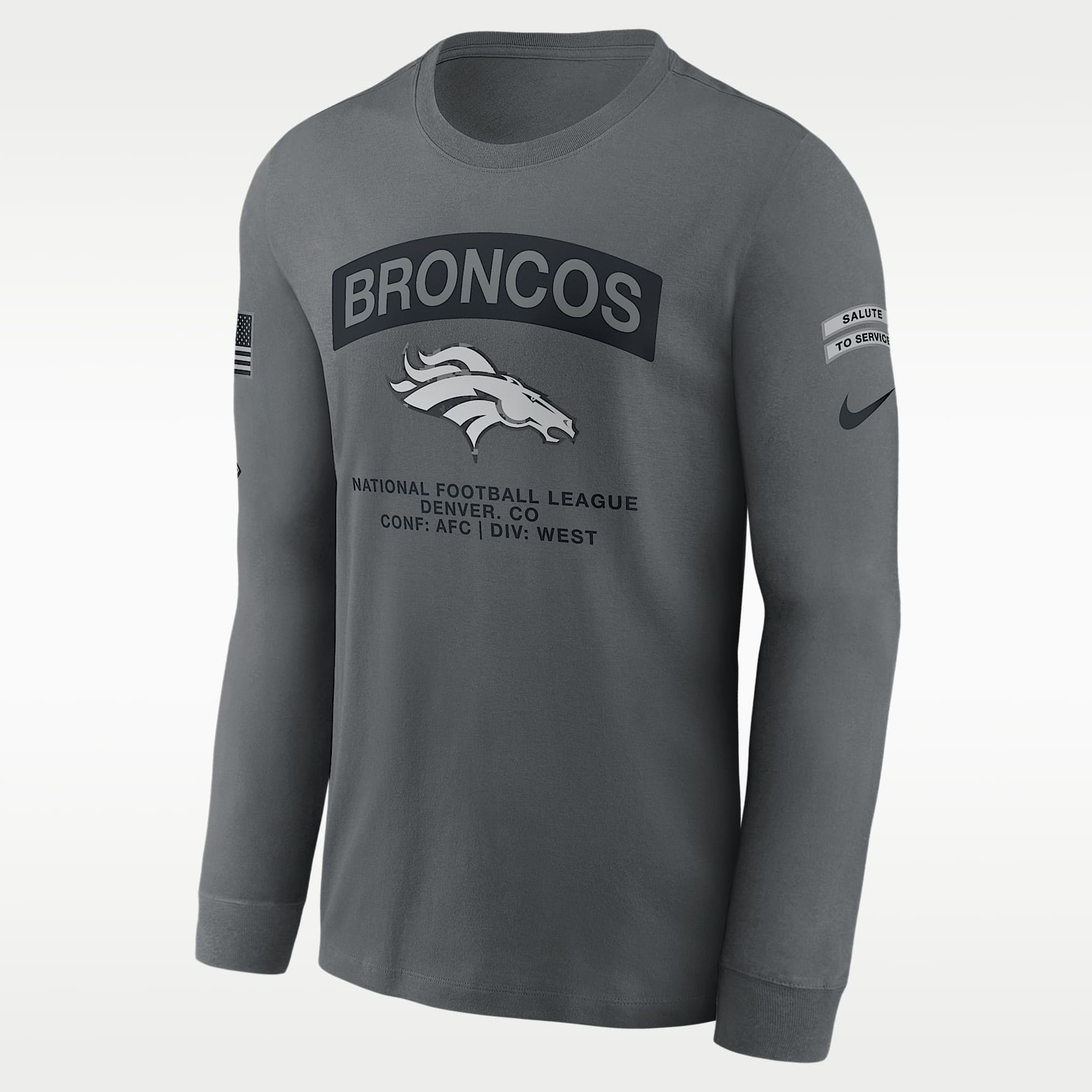 Denver Broncos Salute to Service Men's Nike NFL Long-Sleeve T-Shirt