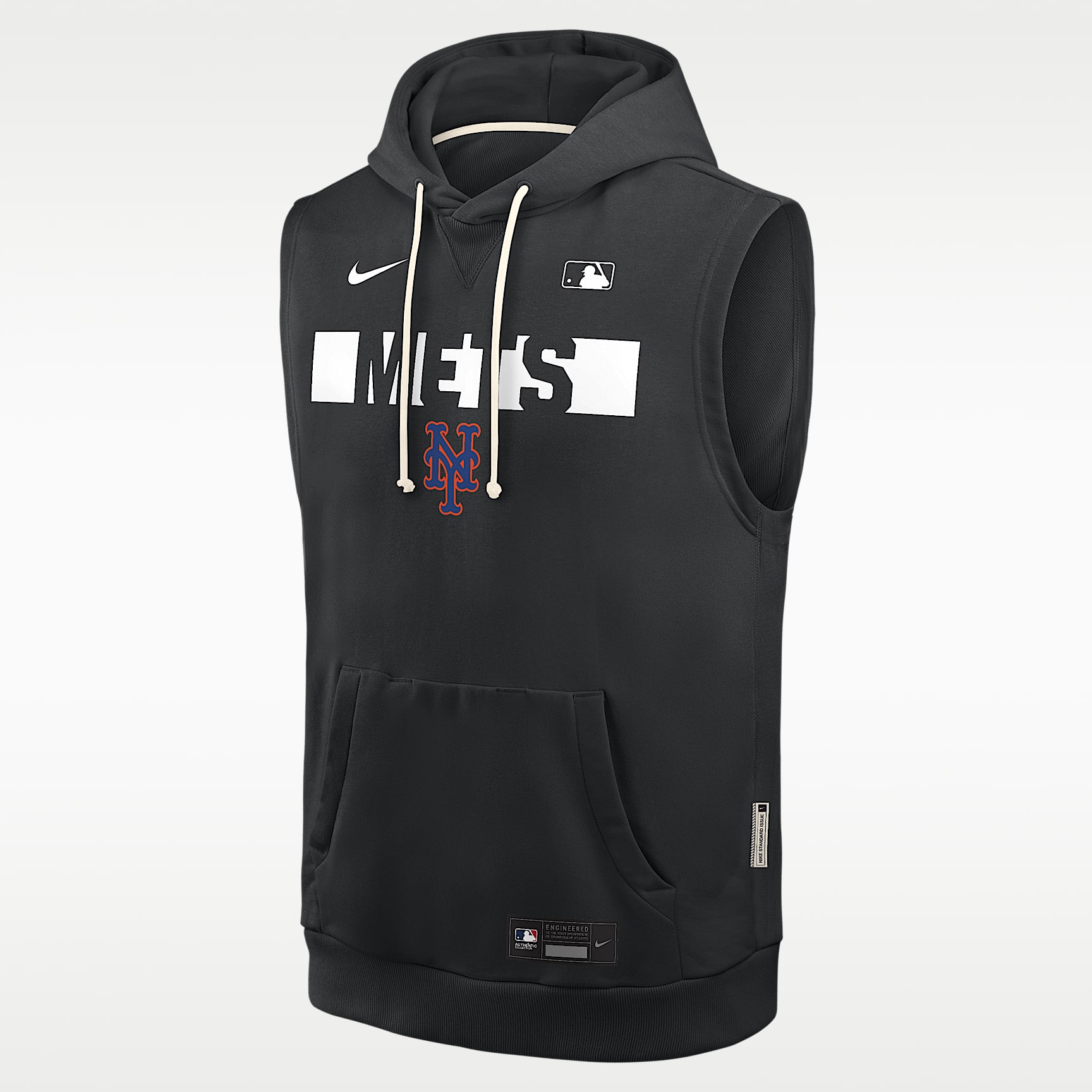 New York Mets Authentic Collection Standard Issue Men's Nike Dri-FIT MLB Sleeveless Pullover Hoodie