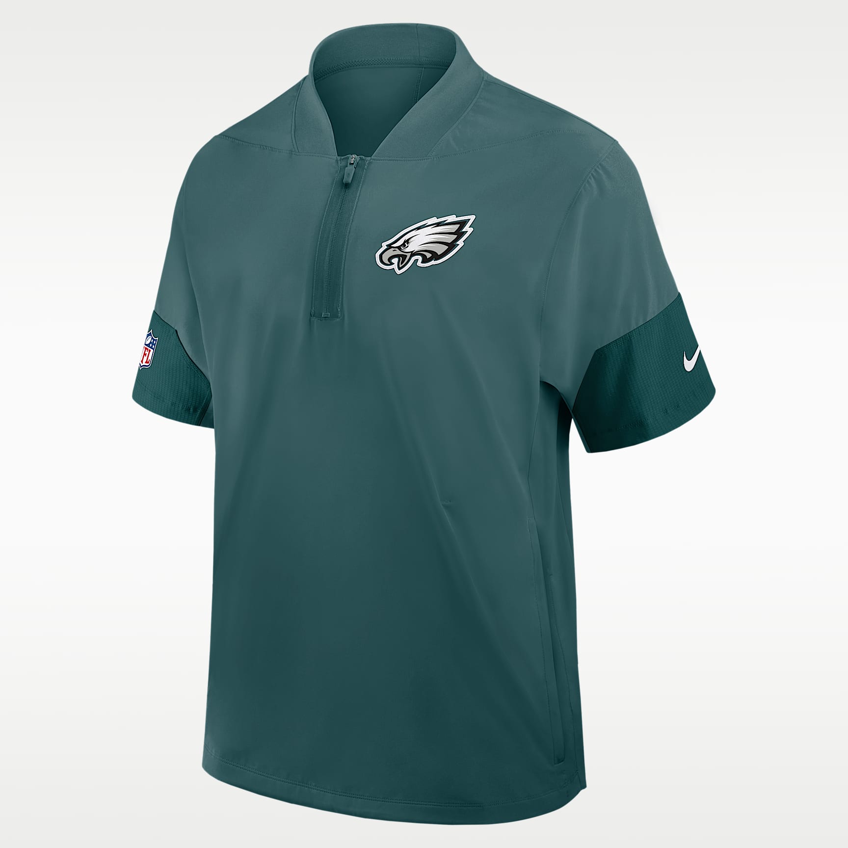 Philadelphia Eagles Sideline Coach Men's Nike NFL 1/2-Zip Short-Sleeve Jacket