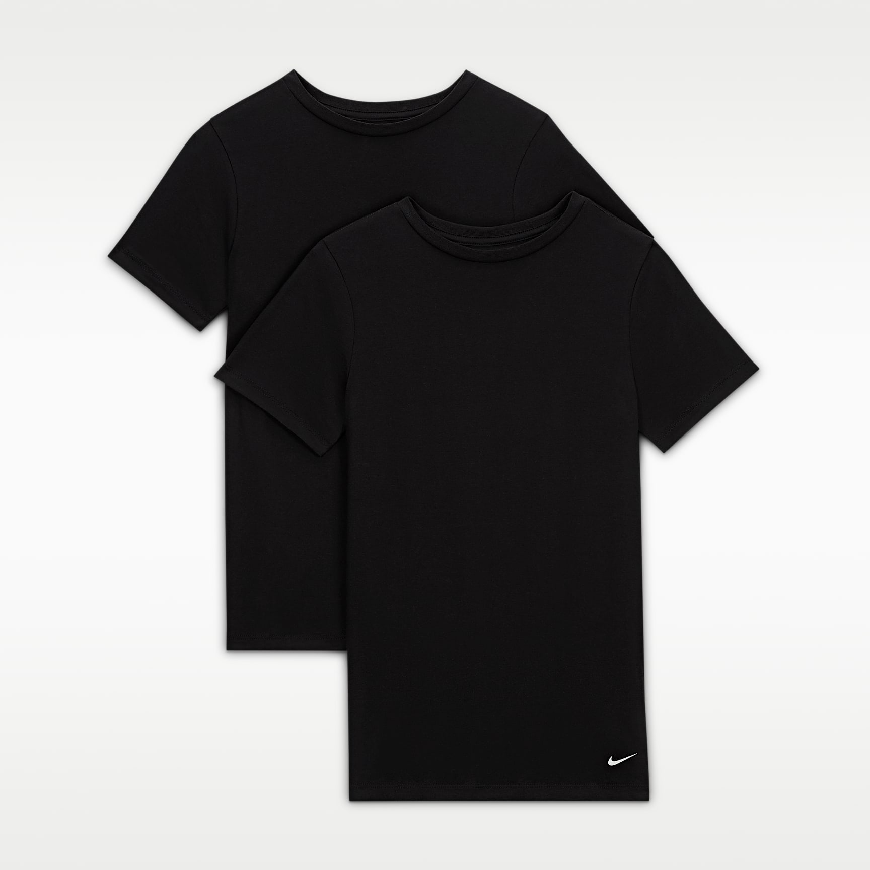 Camisetas interiores de cuello redondo para niños talla grande (paquete de 2) Nike