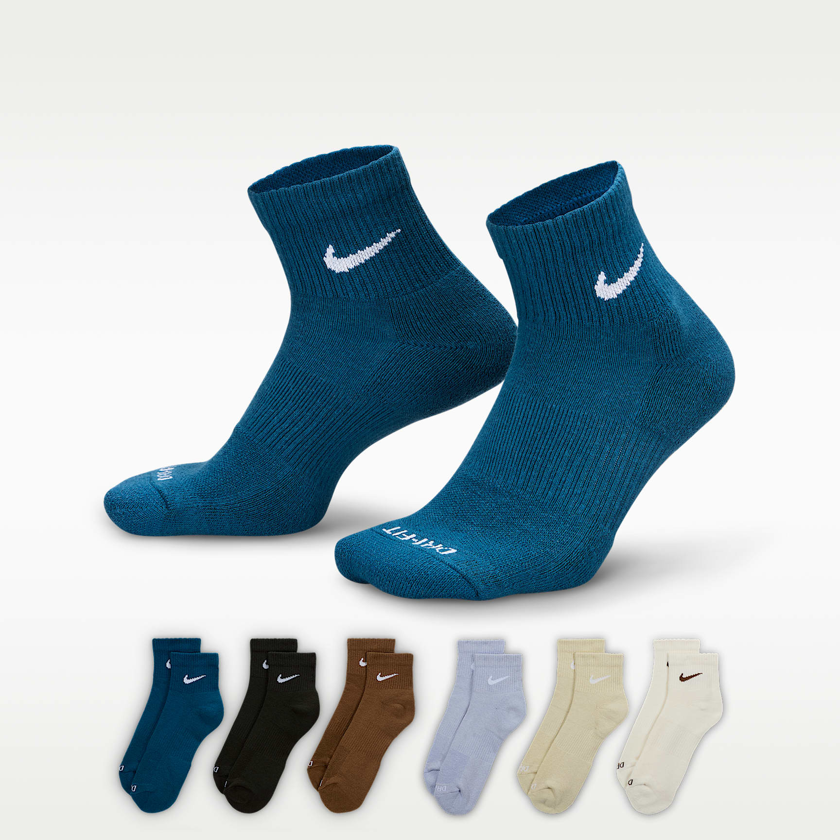Calcetines al tobillo de entrenamiento Nike Everyday Plus Cushioned (6 pares)