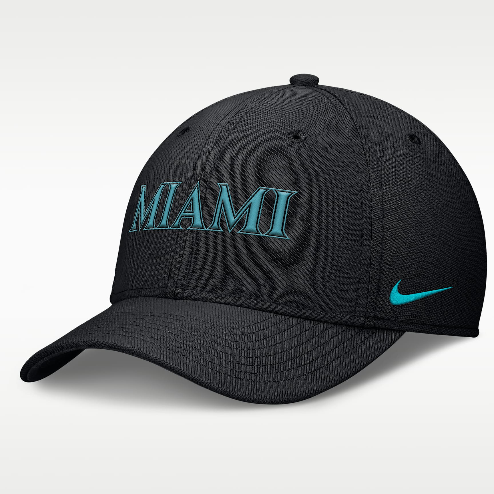 Miami Marlins City Connect Rise Swoosh Men's Nike Dri-FIT MLB Hat