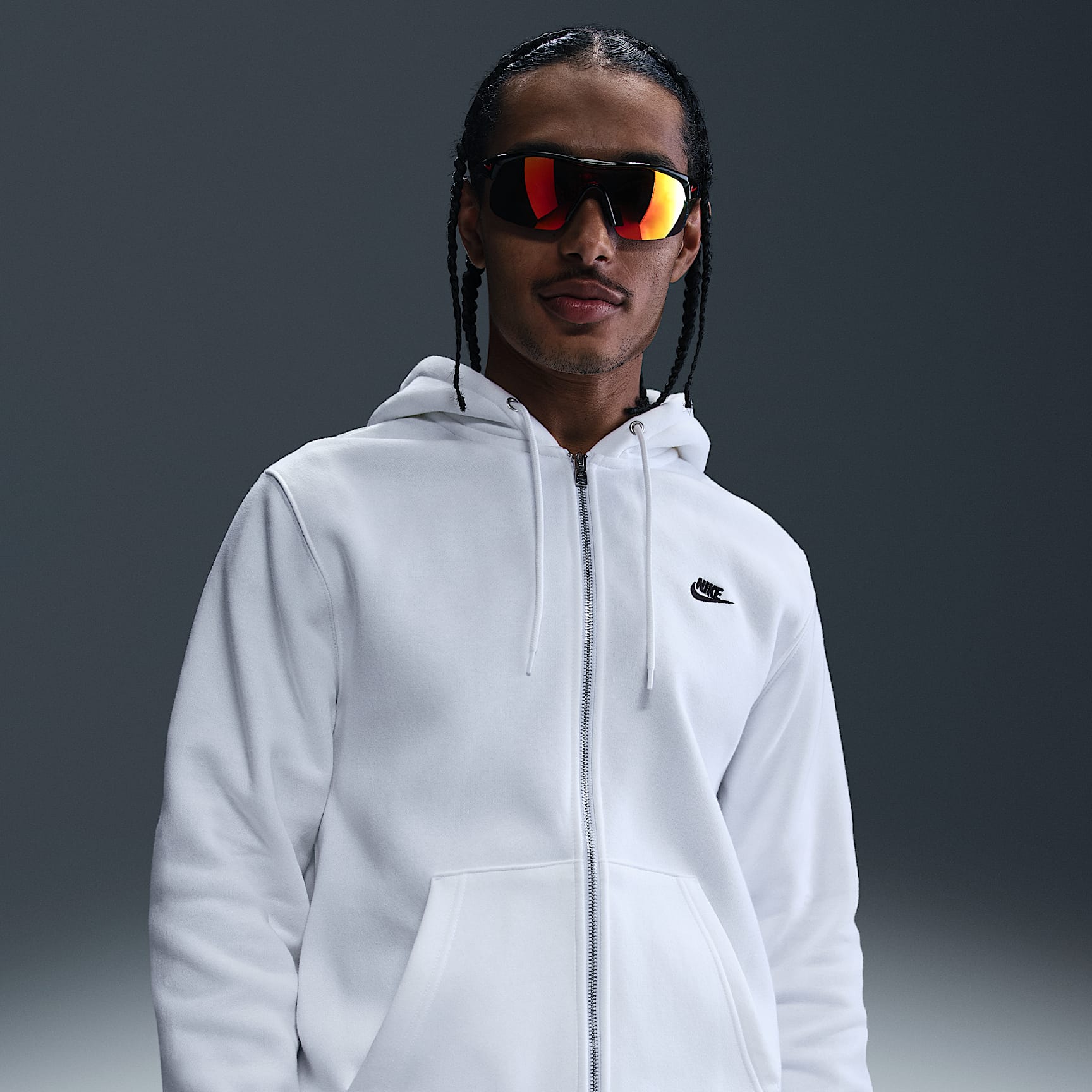 Nike Club Fleece-Hoodie mit durchgehendem Reißverschluss (Herren)