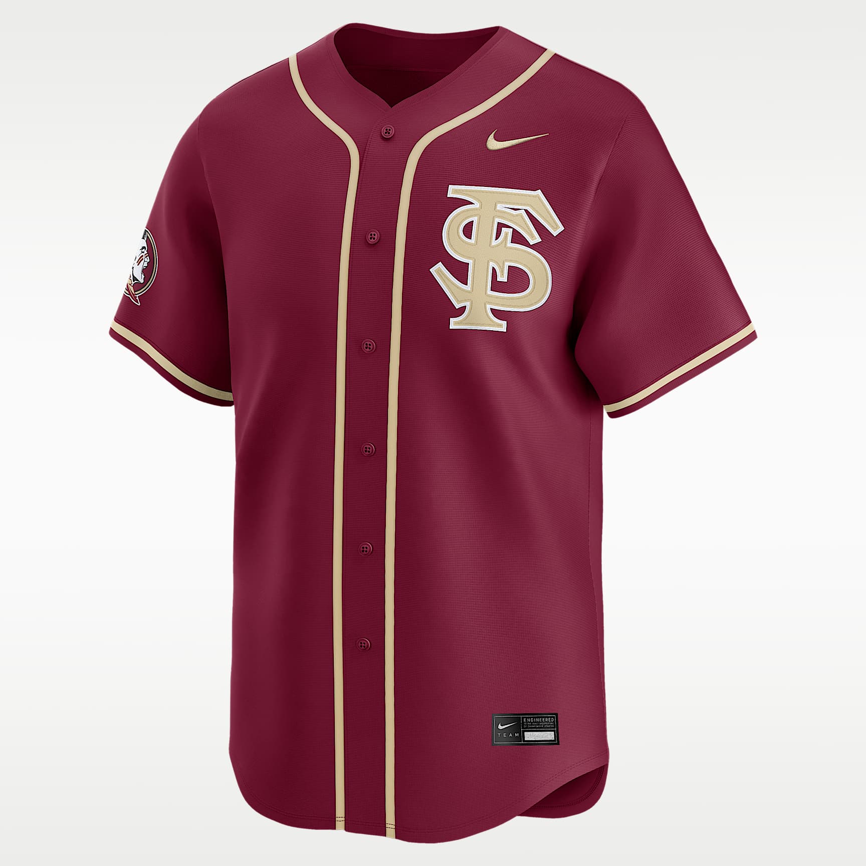 Florida State Wordmark Men's Nike College Limited Baseball Jersey