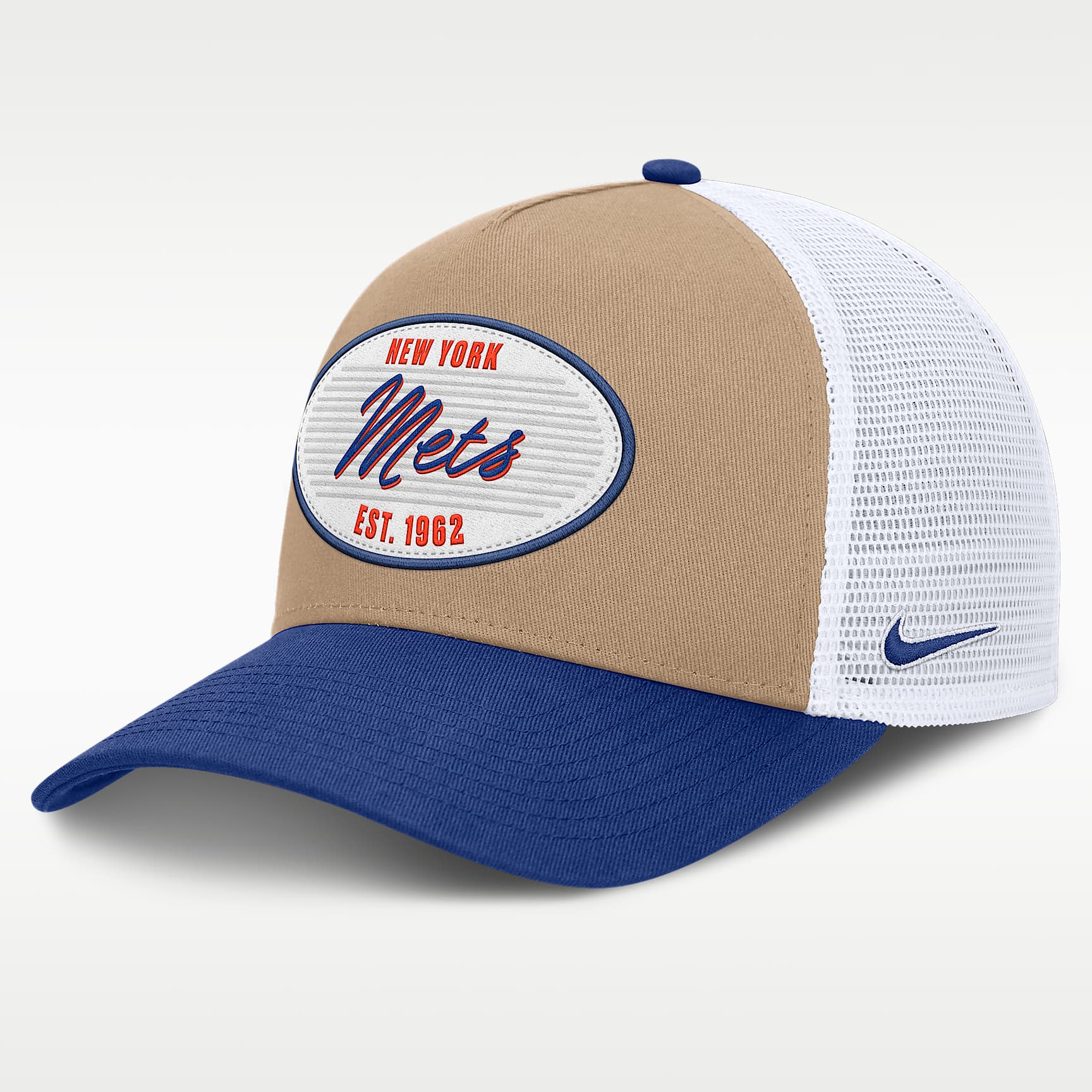 New York Mets Rise Men's Nike MLB A-Frame Trucker Adjustable Hat