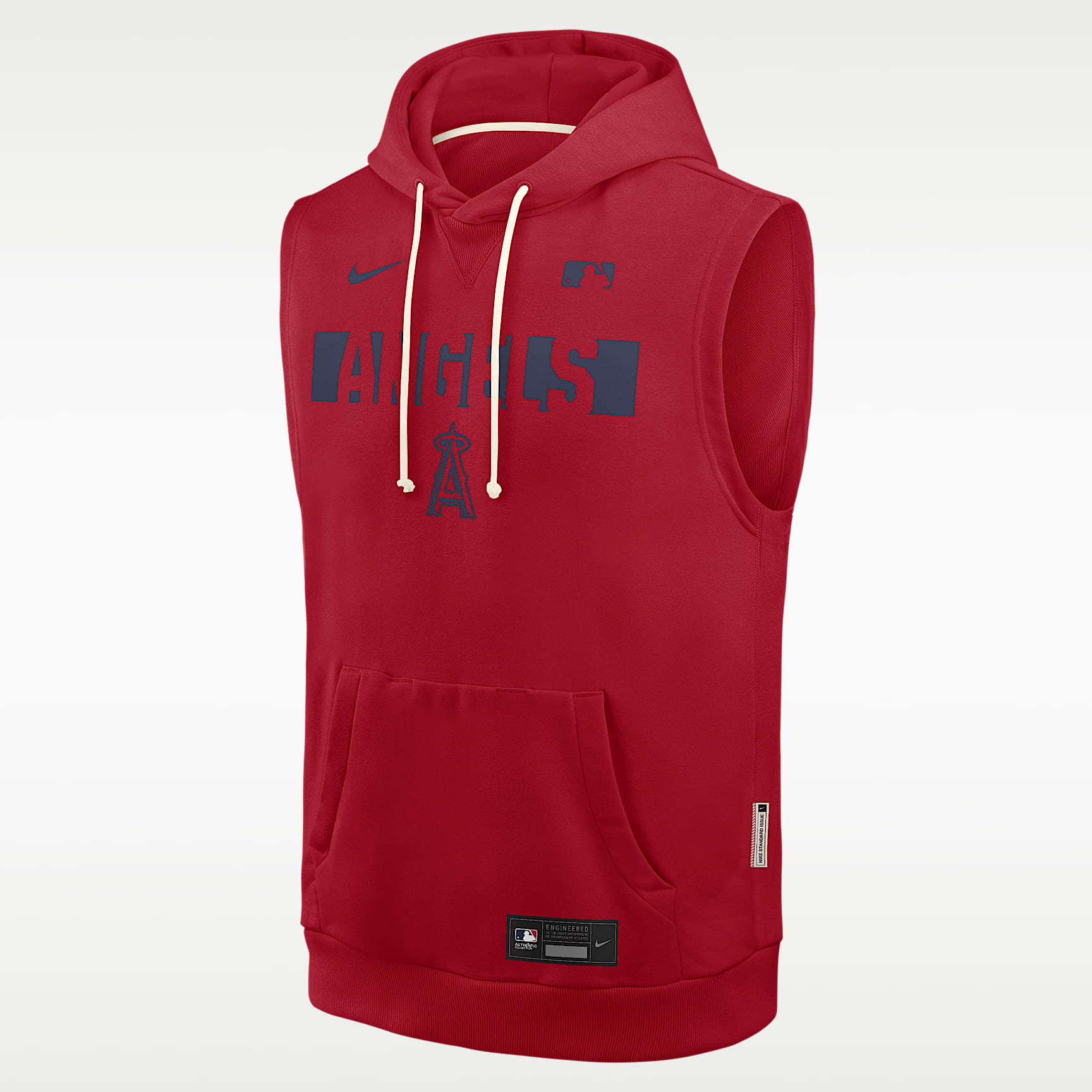 Los Angeles Angels Authentic Collection Standard Issue Men's Nike Dri-FIT MLB Sleeveless Pullover Hoodie