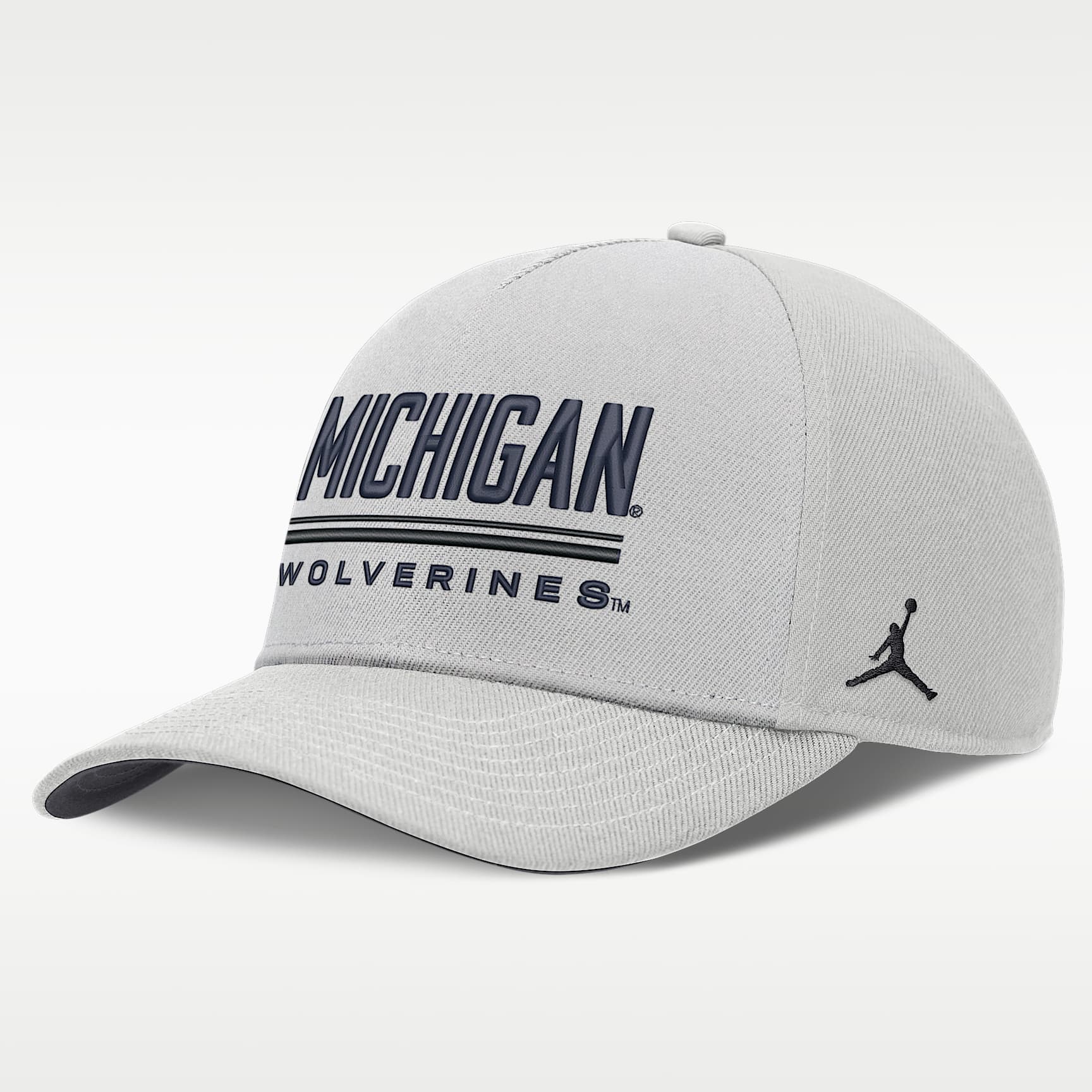 Gorra universitaria marca Jordan Dri-FIT ajustable para hombre Michigan Sideline Practice Rise