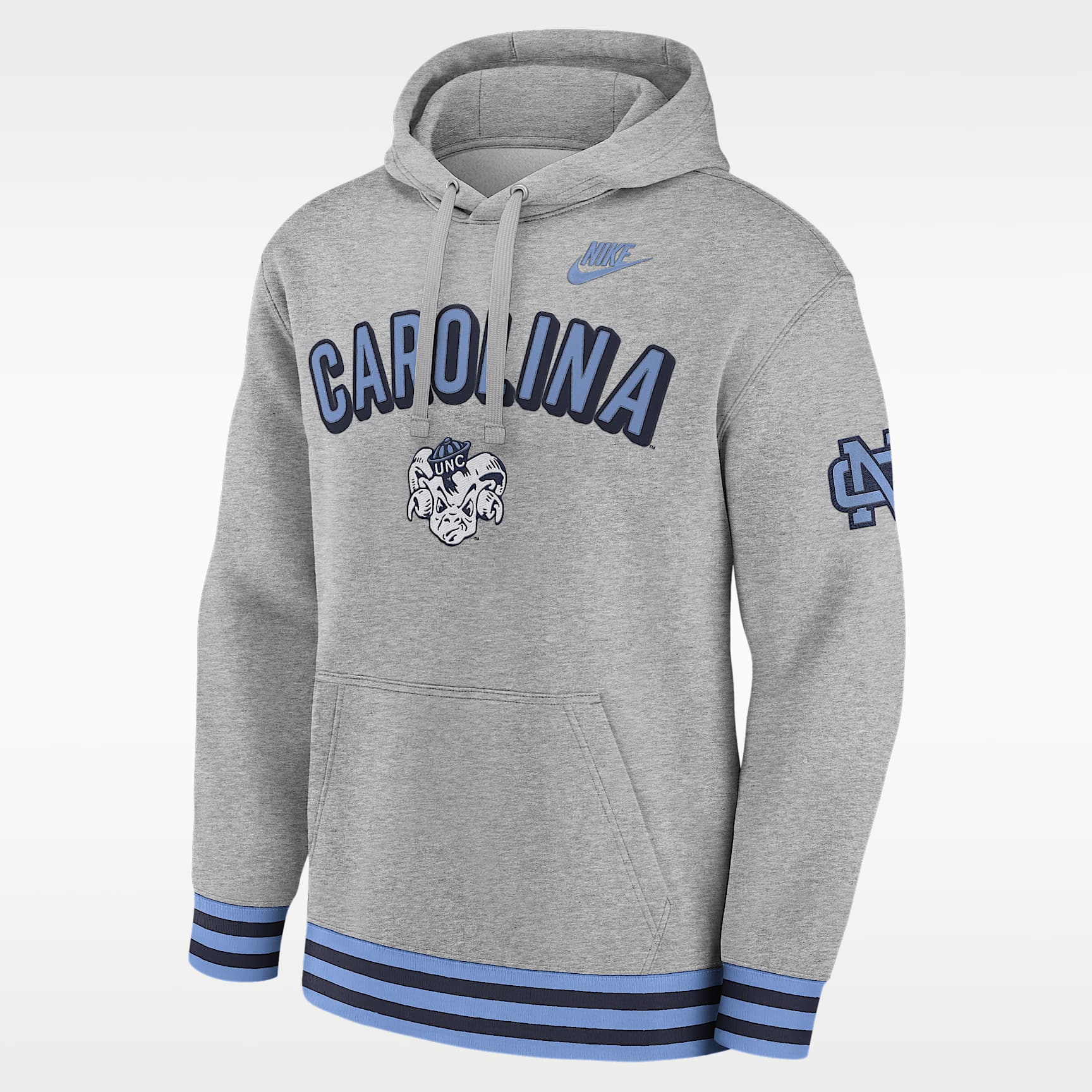 Sudadera con gorro sin cierre universitaria Nike para hombre North Carolina Legacy Retro