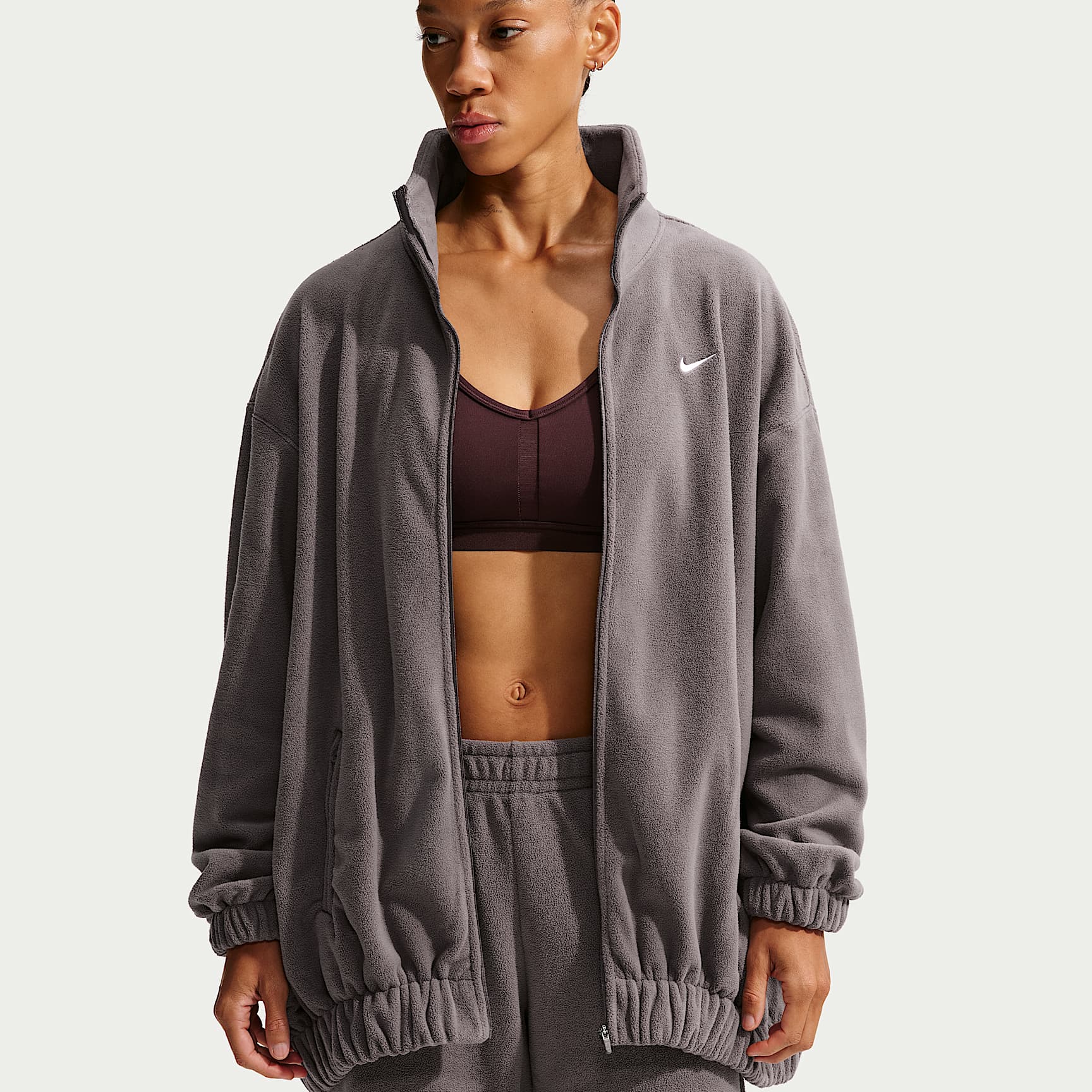 Nike One Women's Therma-FIT Oversized Full-Zip Jacket
