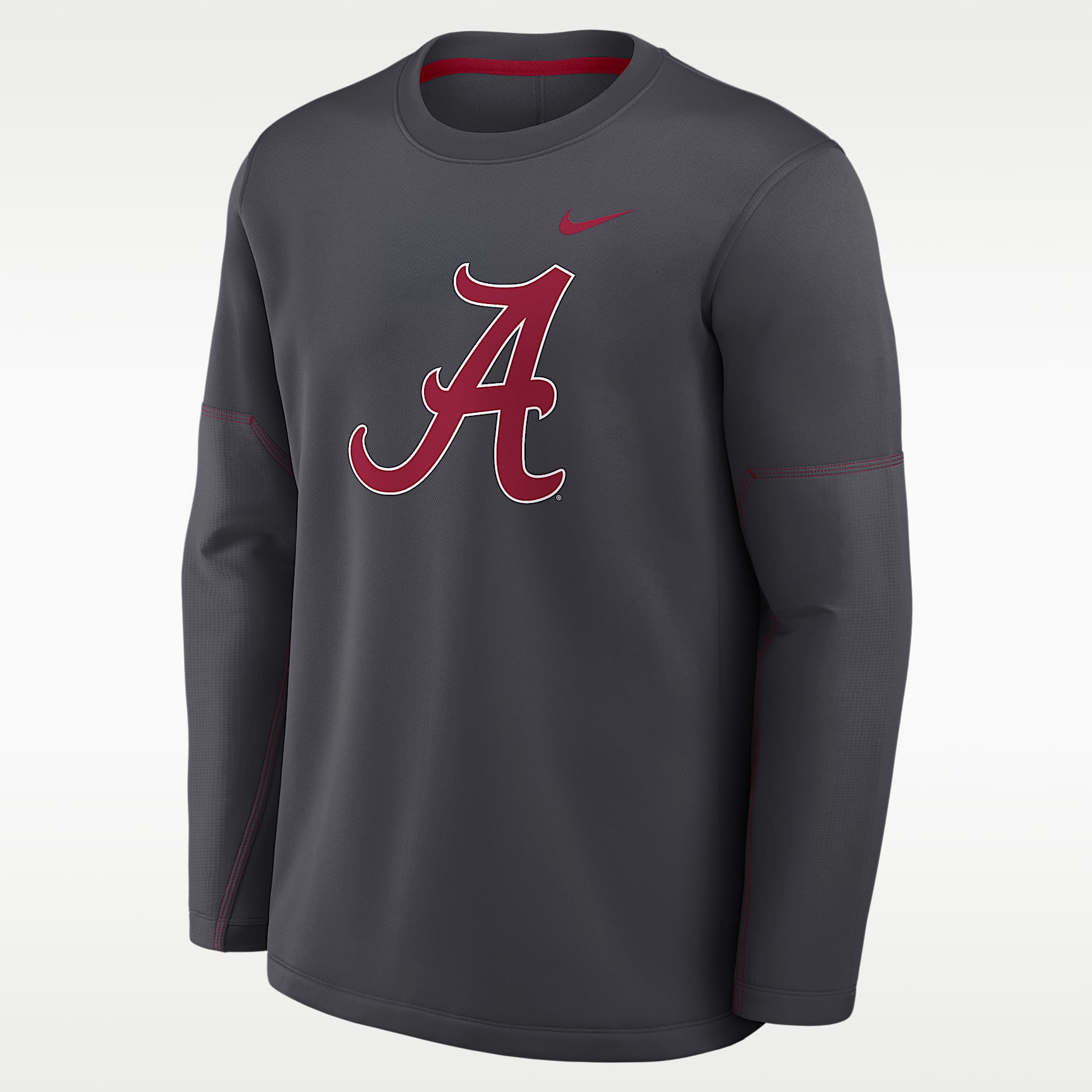 Playera de manga larga universitaria Nike Therma-FIT para hombre Alabama Sideline Coaches