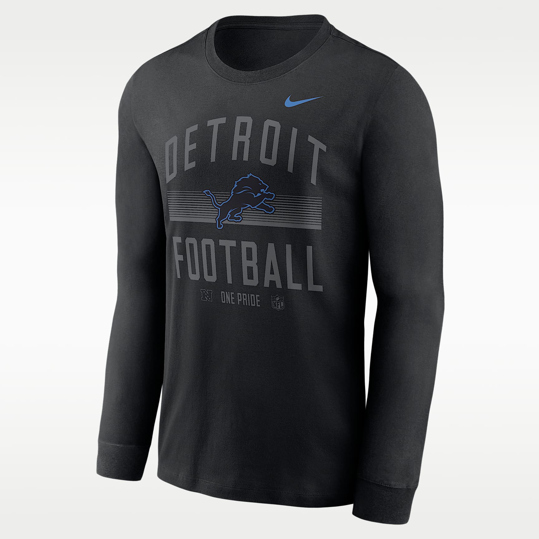 Playera de manga larga Nike Dri-FIT de la NFL para hombre Detroit Lions Essential