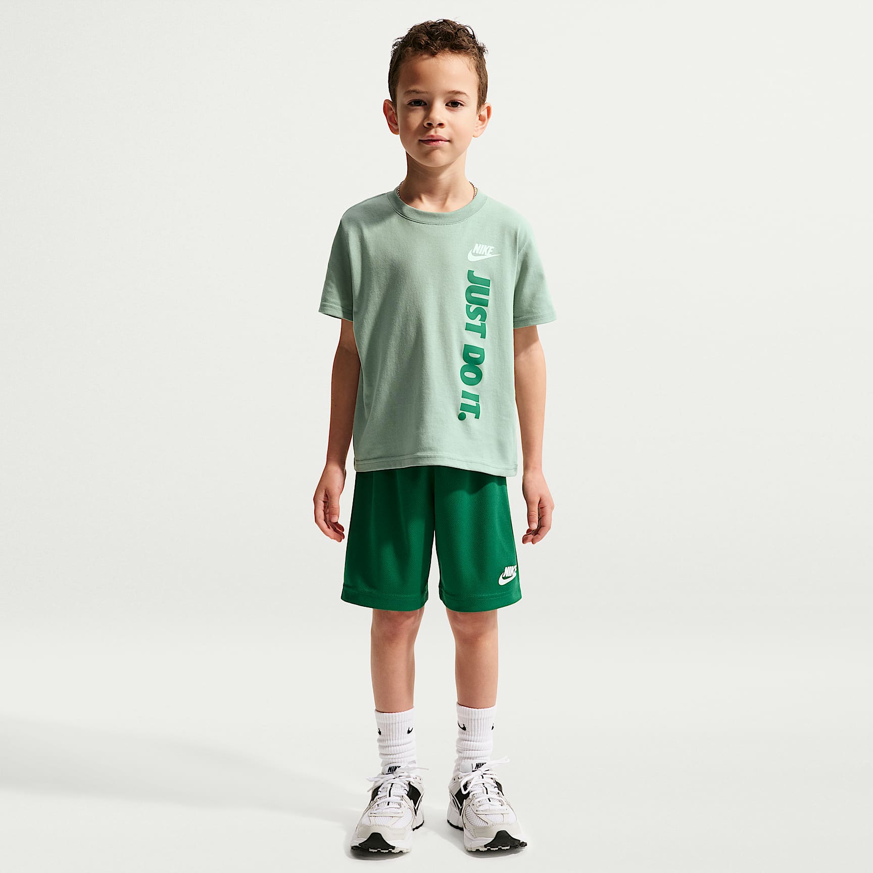 Nike Sportswear Little Kids' "Just Do It" Graphic T-Shirt and Mesh Shorts Set