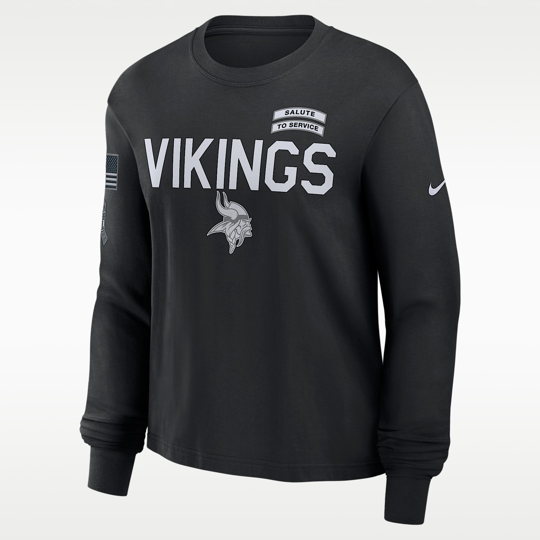 Minnesota Vikings Salute to Service Sideline Women's Nike Dri-FIT NFL Long-Sleeve T-Shirt