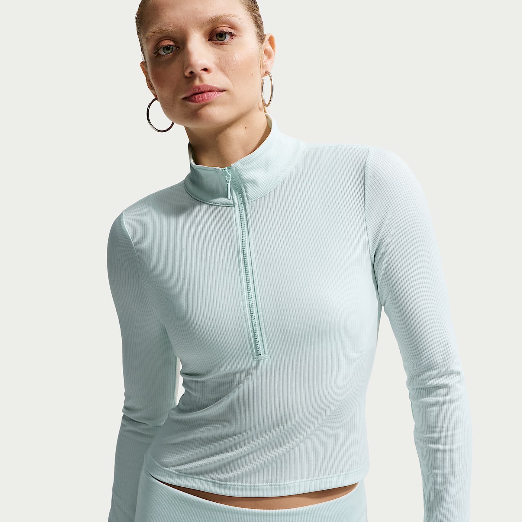 Nike Sportswear Chill Knit Women's Tight Quarter-Zip Long-Sleeve Ribbed Top