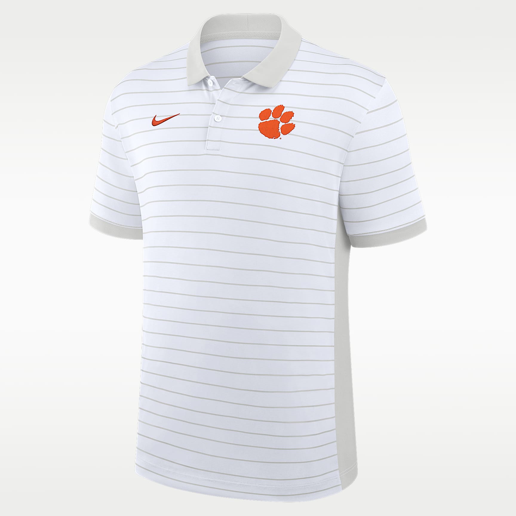 Clemson Sideline Victory Stripe Men's Nike Dri-FIT College Polo