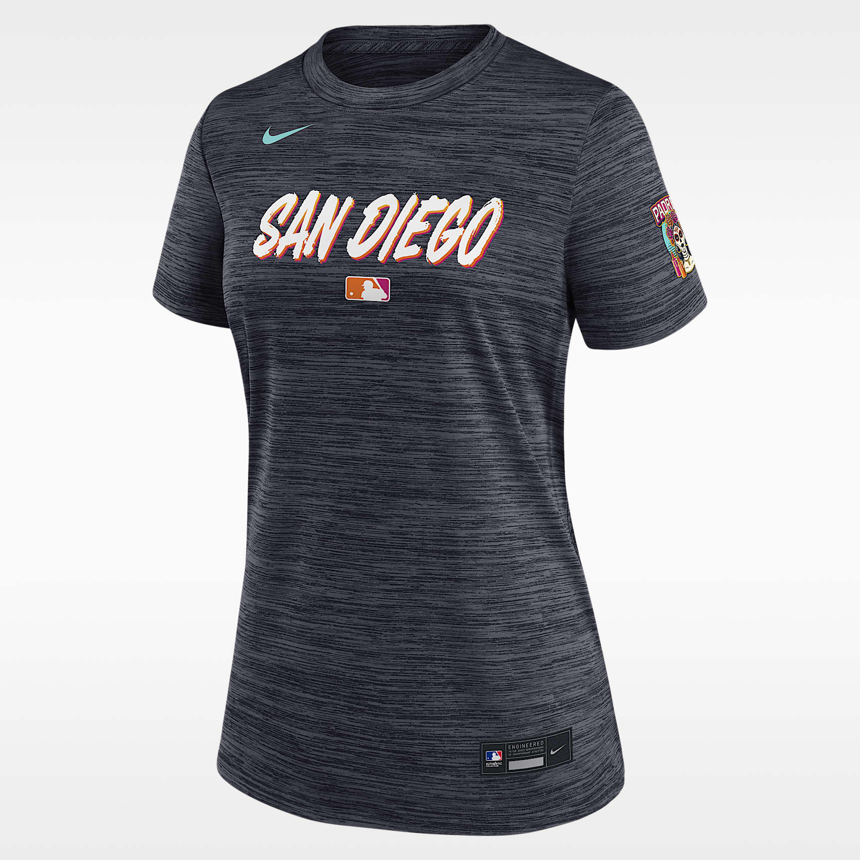 San Diego Padres Authentic Collection City Connect Velocity Women's Nike Dri-FIT MLB T-Shirt