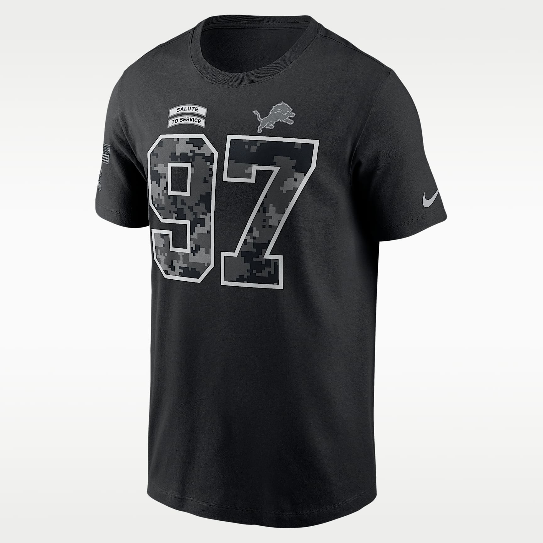Aidan Hutchinson Detroit Lions Salute to Service Men's Nike NFL T-Shirt