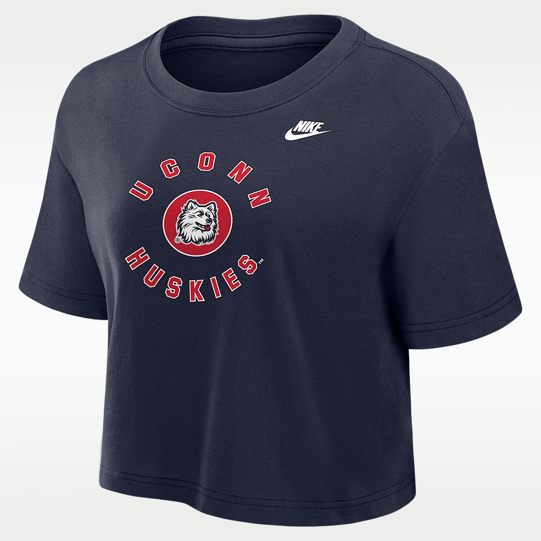 Connecticut Huskies Women's Nike Dri-FIT Cropped T-Shirt