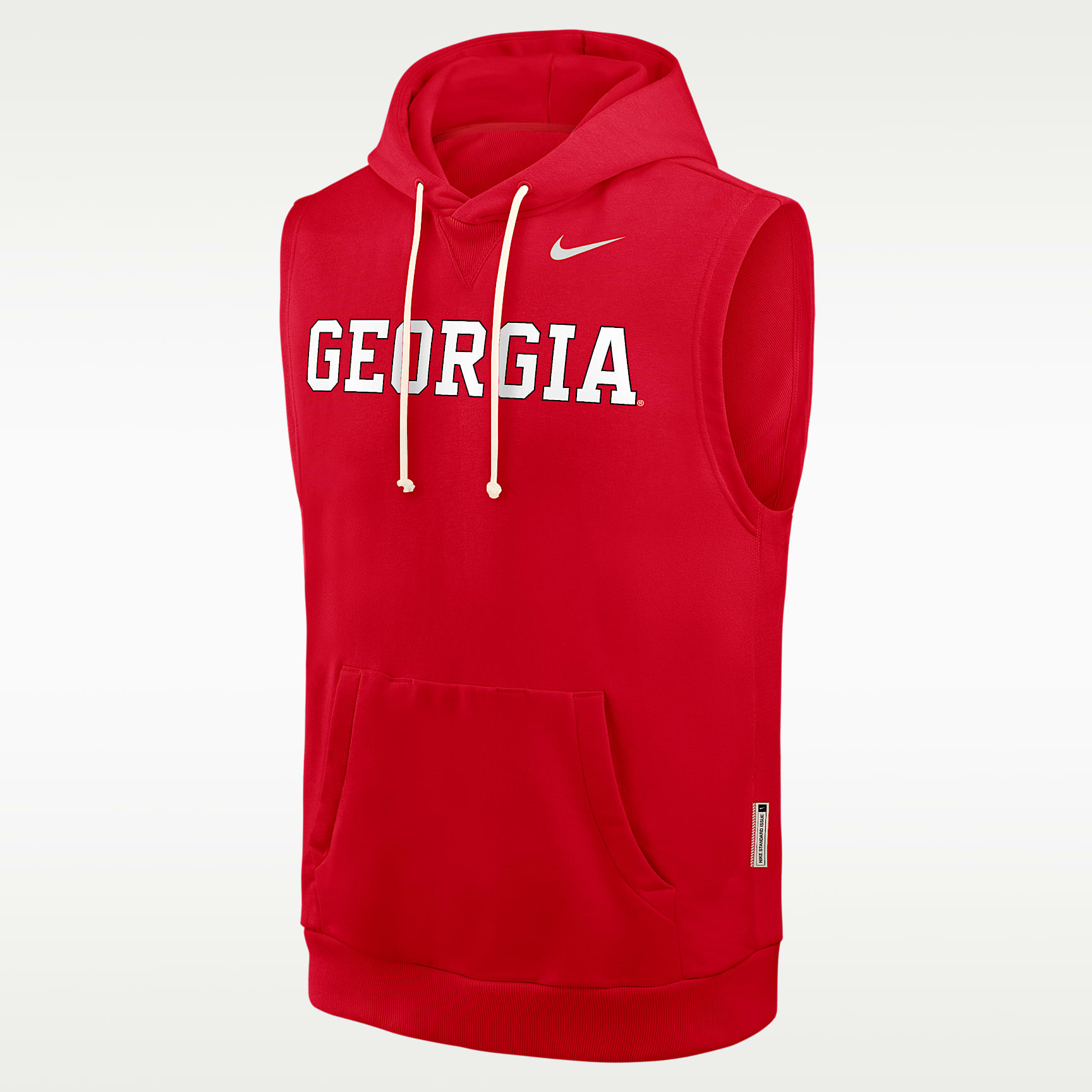 Sudadera con gorro sin cierre sin mangas universitaria Nike Dri-FIT para hombre Georgia Sideline
