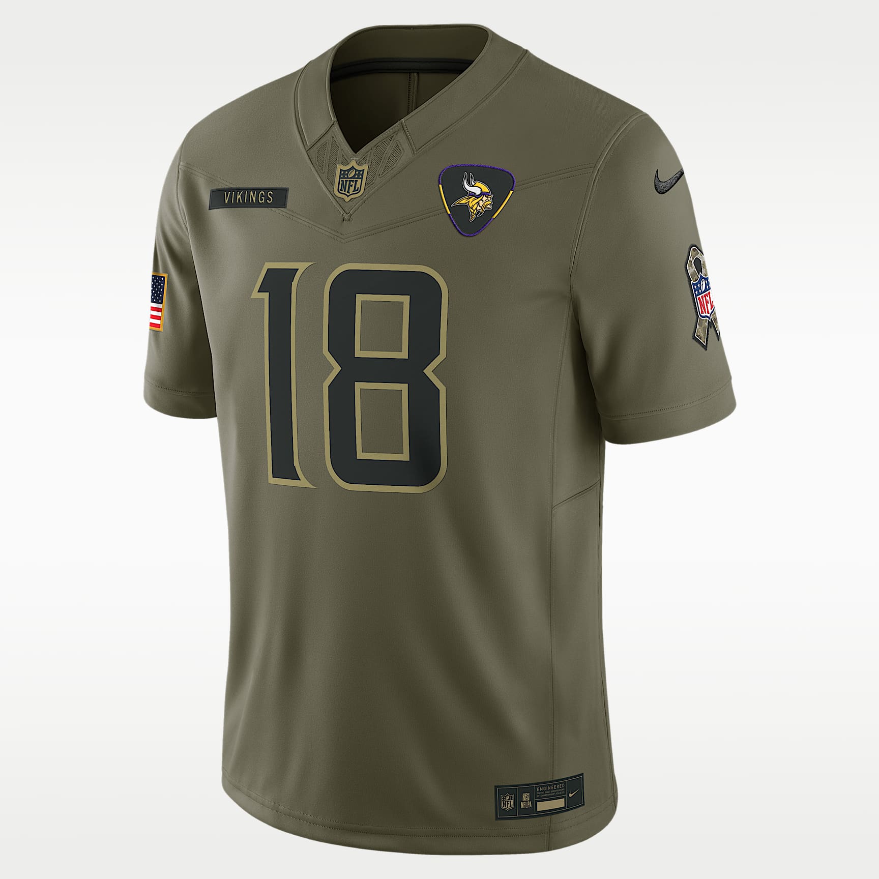Justin Jefferson Minnesota Vikings Salute to Service Men's Nike Dri-FIT NFL Limited Jersey