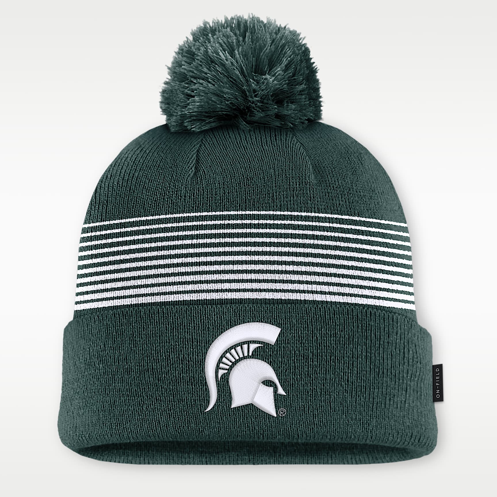 Gorro con dobladillo y pompón universitario Nike para hombre Michigan State Sideline Peak