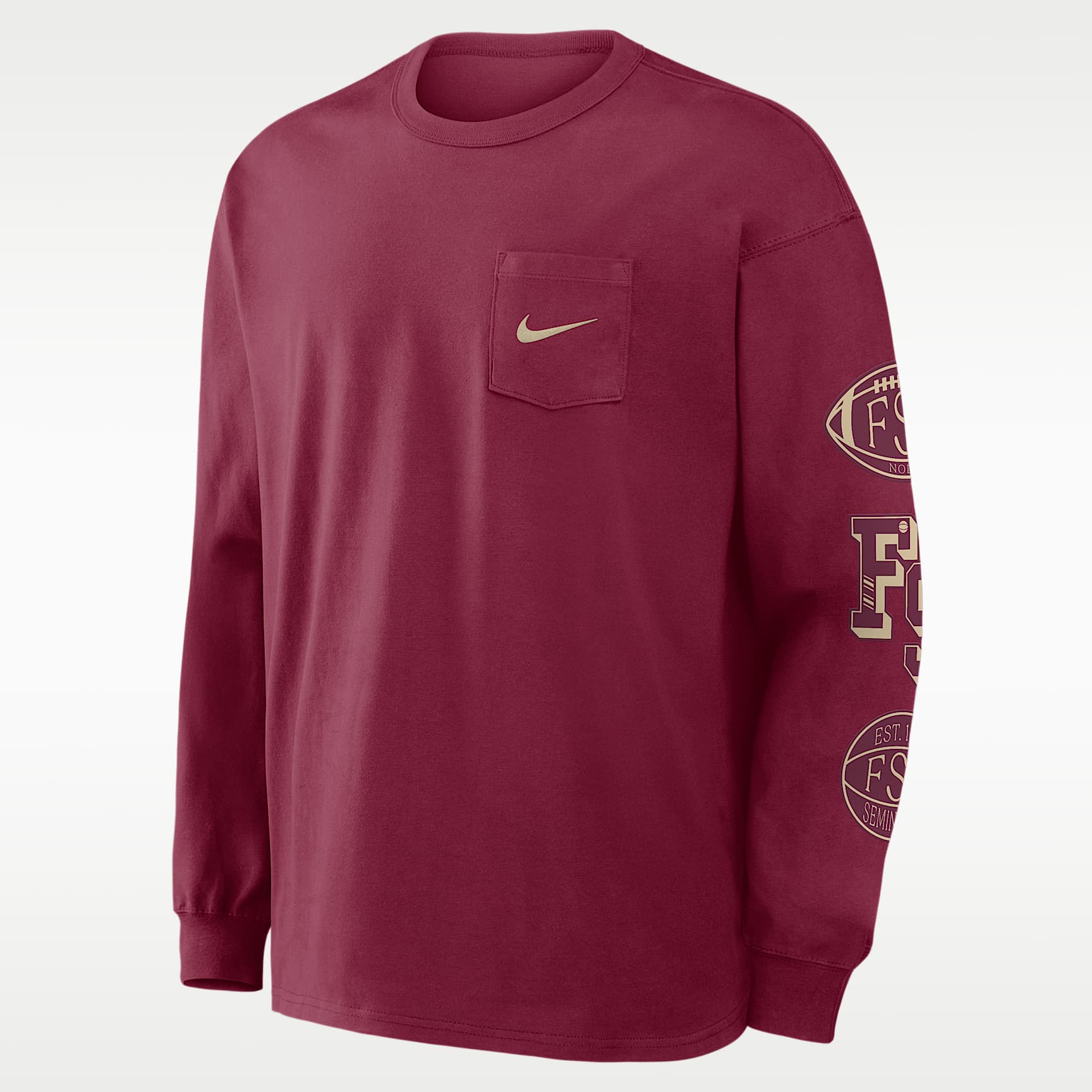 Florida State Academic Max90 Pocket Men's Nike College Long-Sleeve T-Shirt
