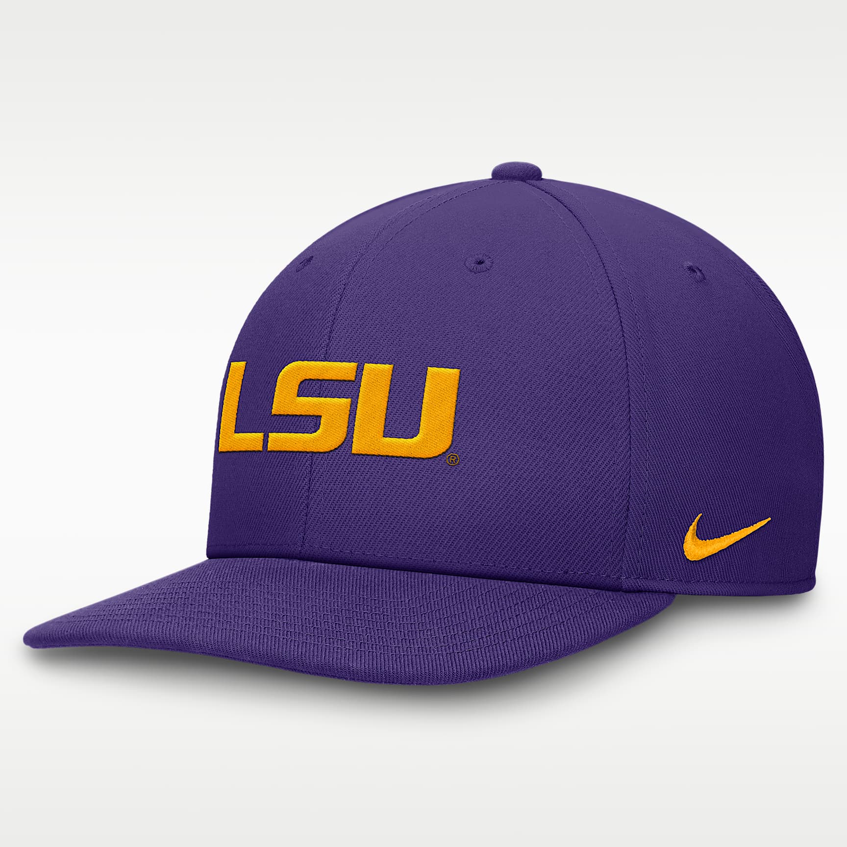 Gorra universitaria Nike Dri-FIT ajustable para hombre LSU Tigers On-Field Pro