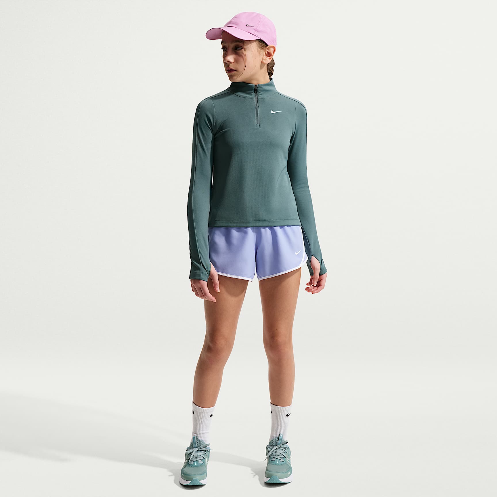 Shorts de correr Dri-FIT para niña talla grande Nike Tempo