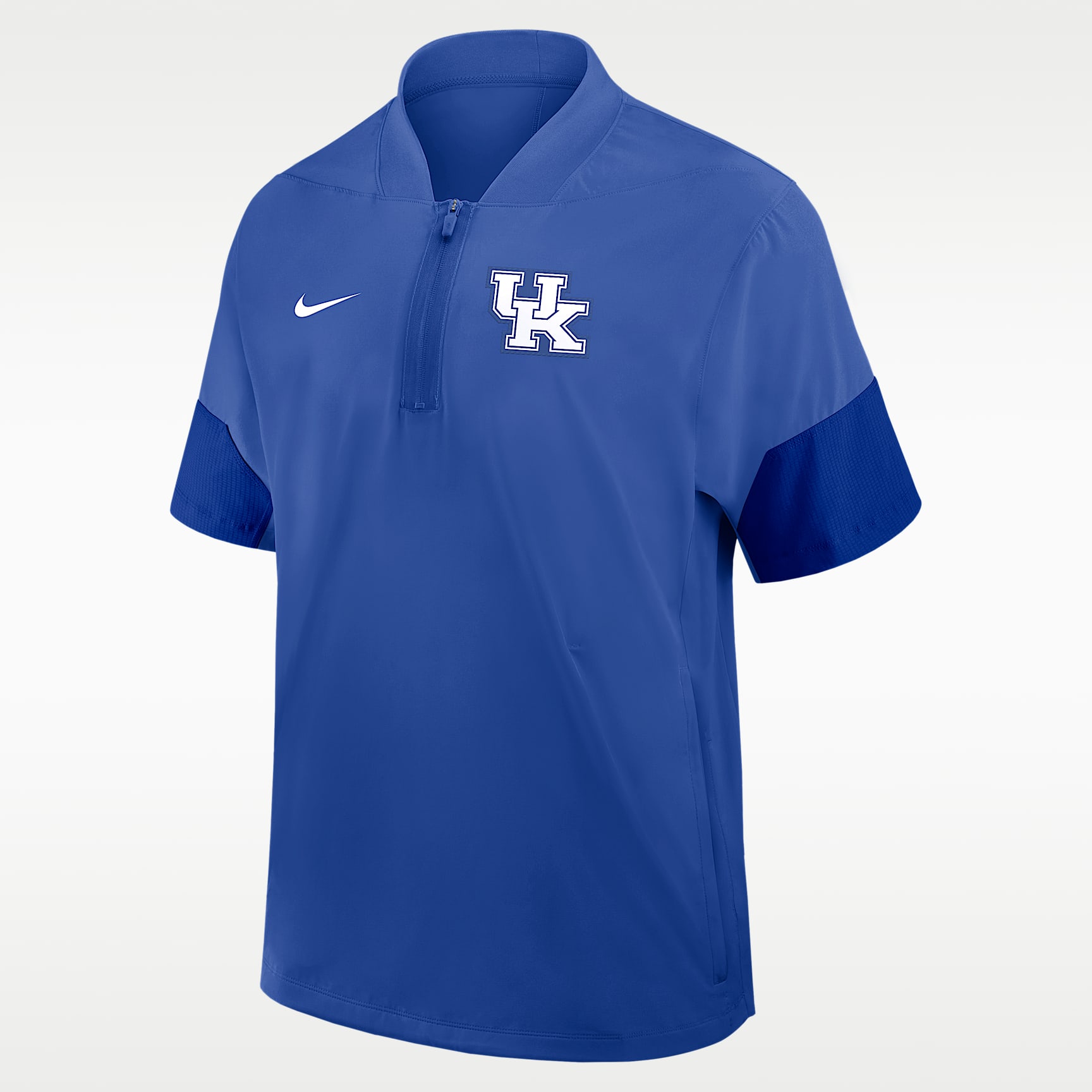 Kentucky Sideline Coach Men's Nike College 1/2-Zip Short-Sleeve Hooded Jacket