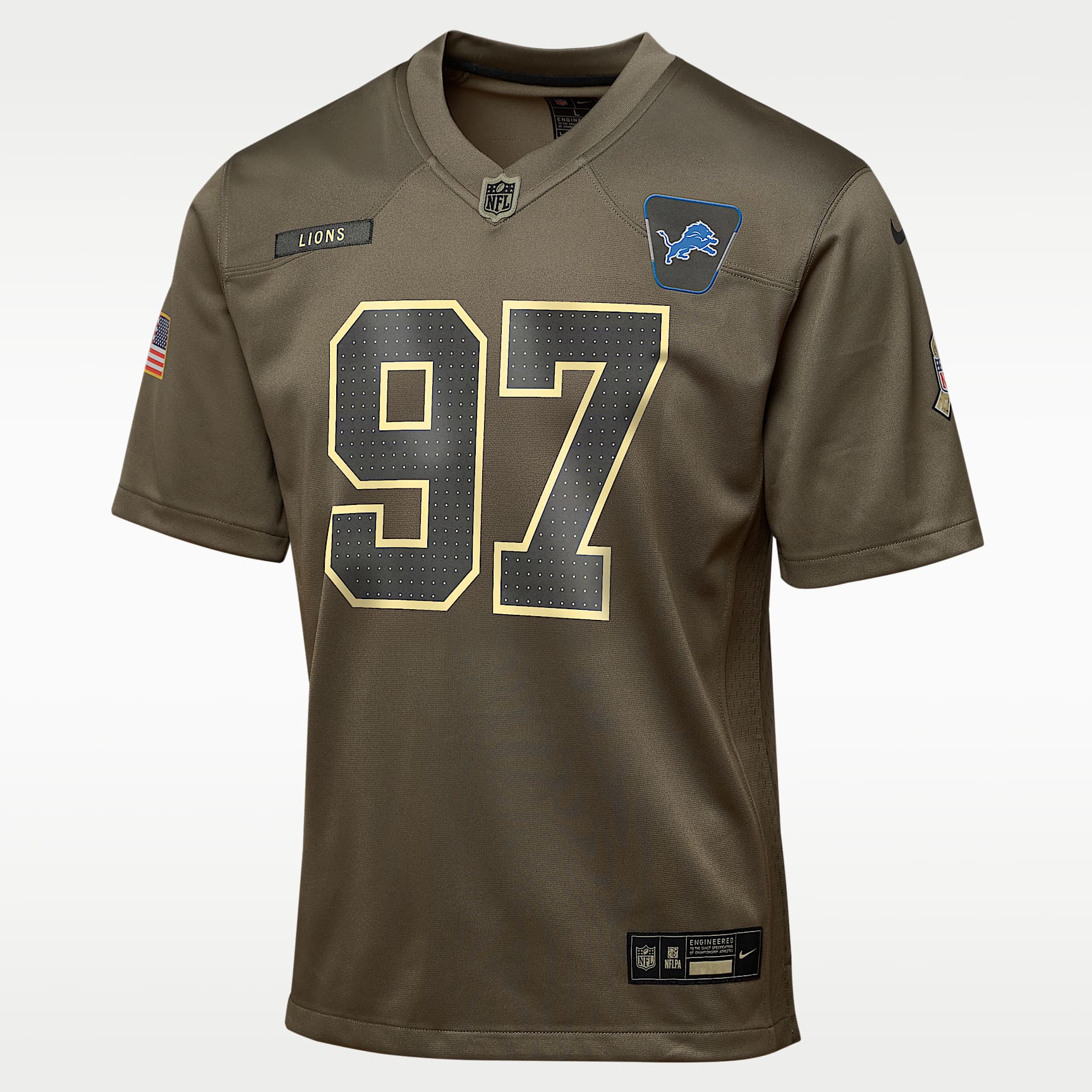 Aidan Hutchinson Detroit Lions Salute to Service Big Kids’ Nike NFL Game Jersey