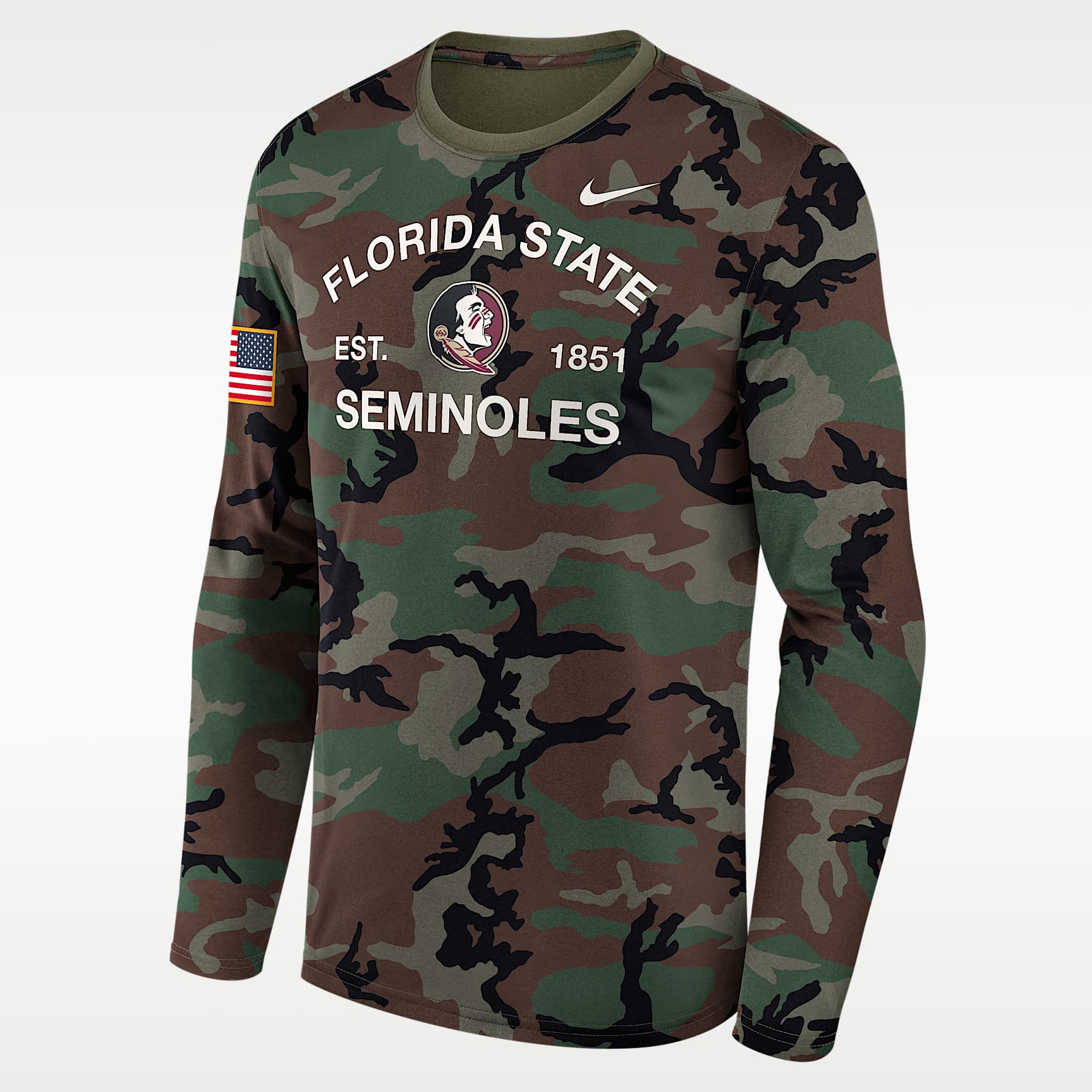 Florida State 2025 Military Appreciation Legend Men's Nike Dri-FIT College Long-Sleeve T-Shirt