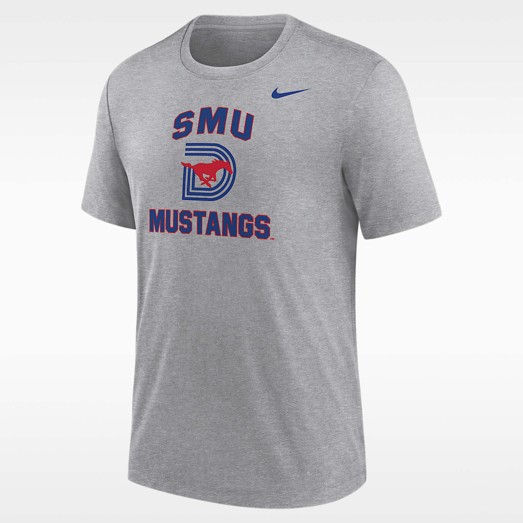 Playera de futbol americano Nike Tri-blend para hombre SMU Mustangs
