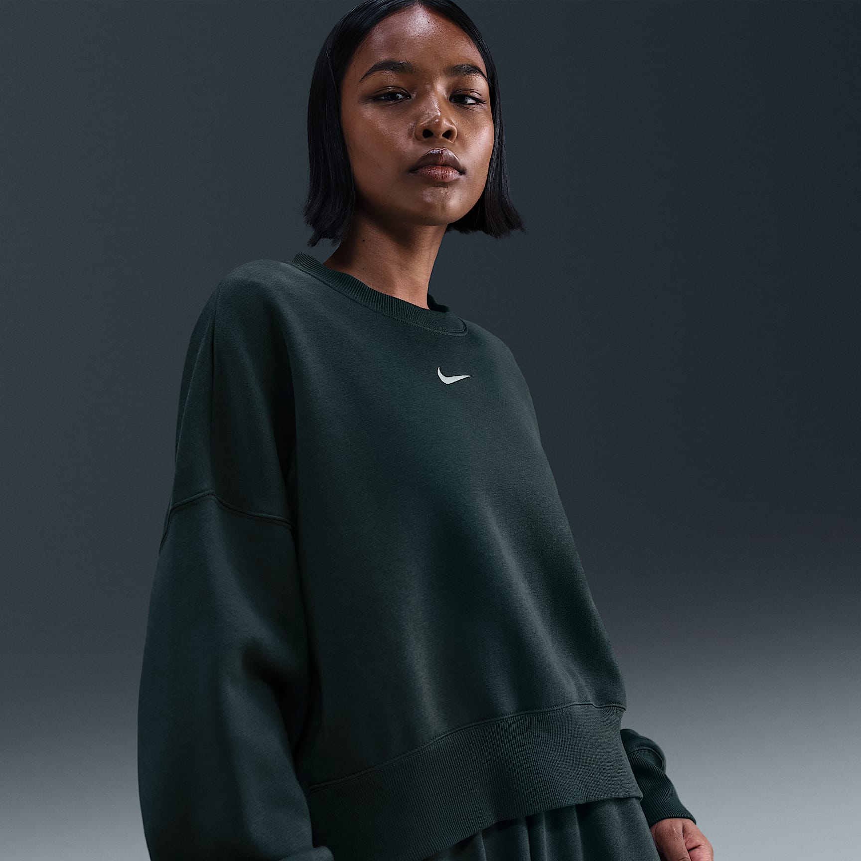 Sudadera sin cierre de cuello redondo extra oversized para mujer Nike Sportswear Phoenix Fleece