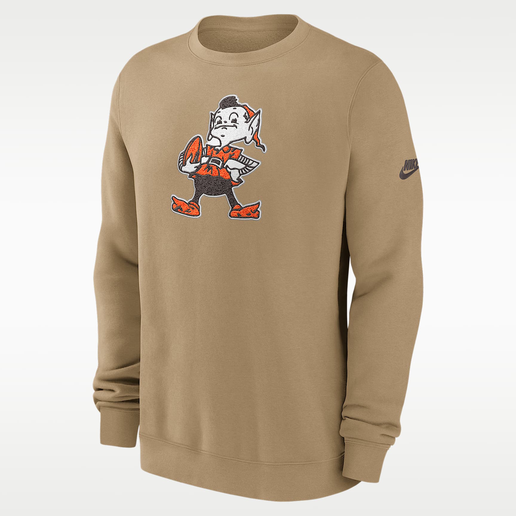 Sudadera de cuello redondo sin cierre Nike de la NFL para hombre Cleveland Browns Swing Pass Rewind Club