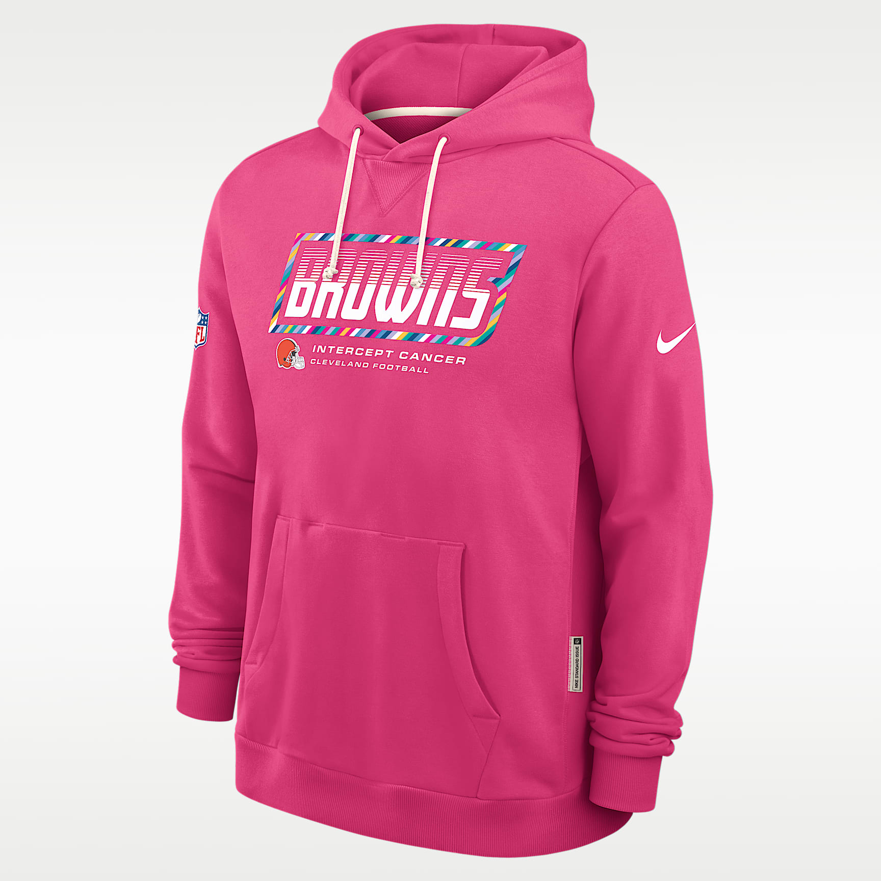 Cleveland Browns Crucial Catch Sideline Standard Issue Men's Nike Dri-FIT NFL Pullover Hoodie