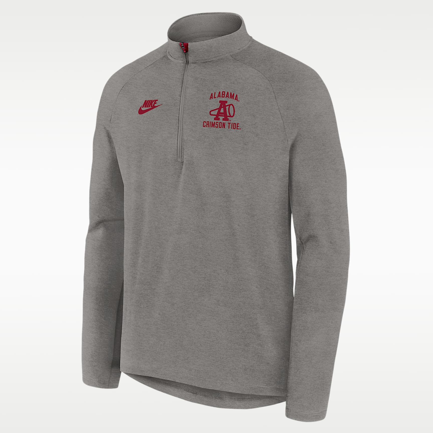 Playera universitaria Nike Dri-FIT de medio cierre para hombre Alabama Legacy