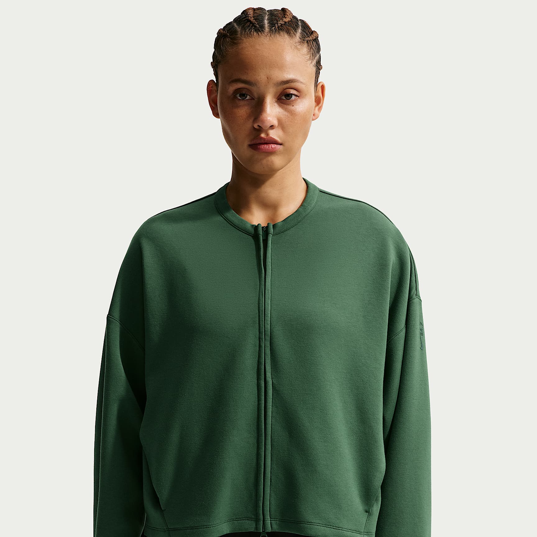 Haut oversize à col ras-du-cou et à zip Dri-FIT Nike 24.7 ImpossiblySoft pour femme