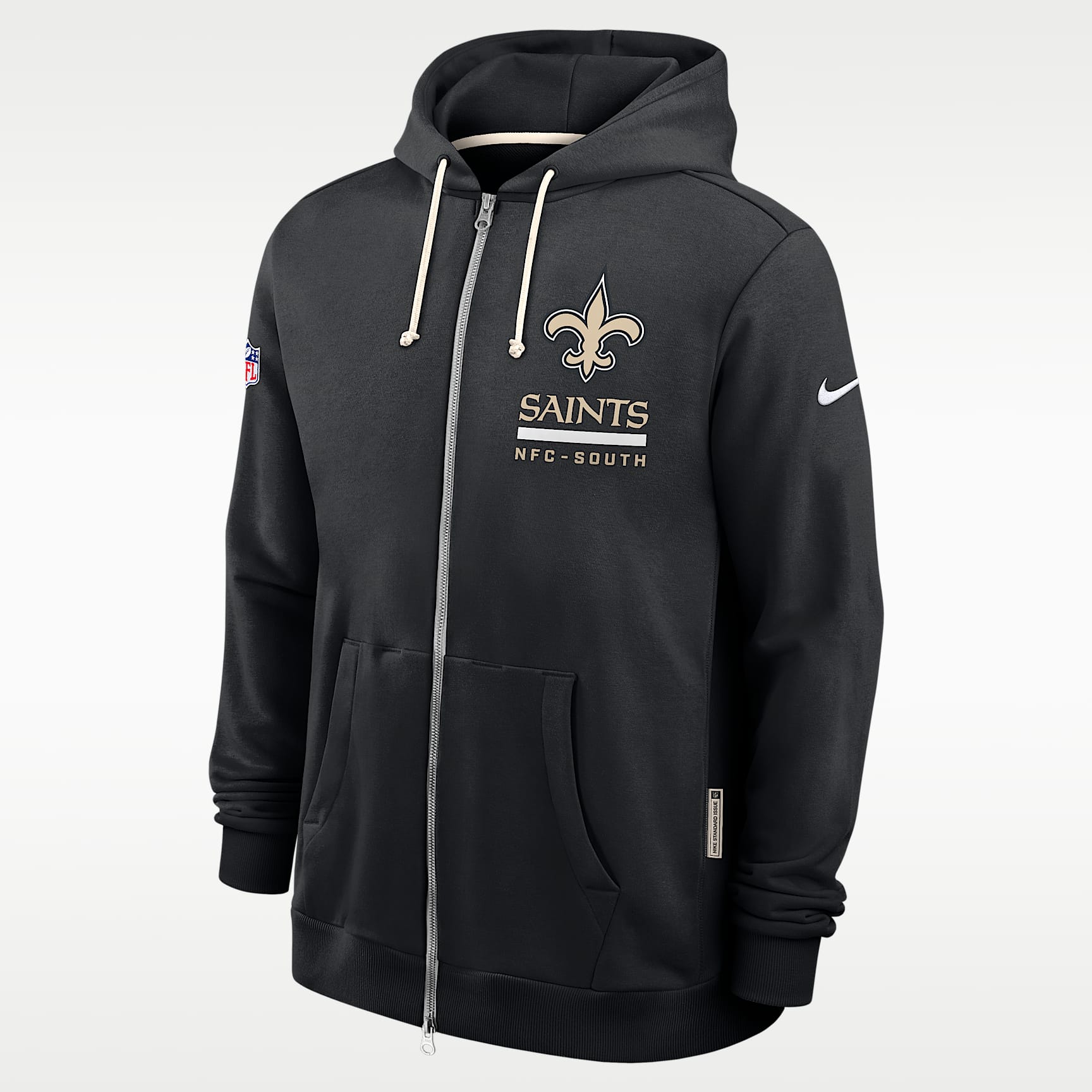 New Orleans Saints Utility Player Sideline Men's Nike Dri-FIT NFL Full-Zip Hoodie