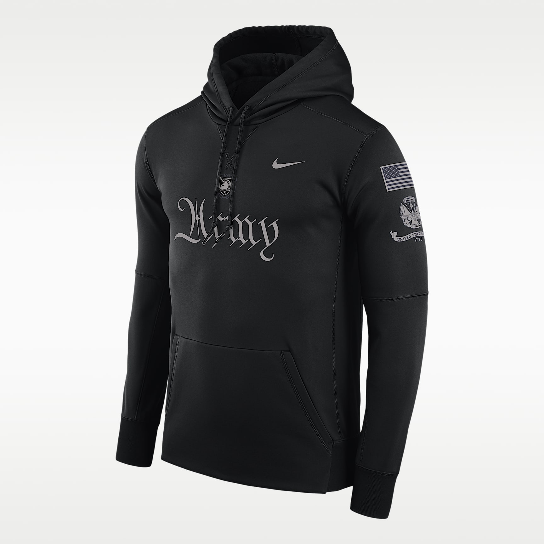 Sudadera con gorro sin cierre universitaria Nike Therma-FIT para hombre Army Rivalry