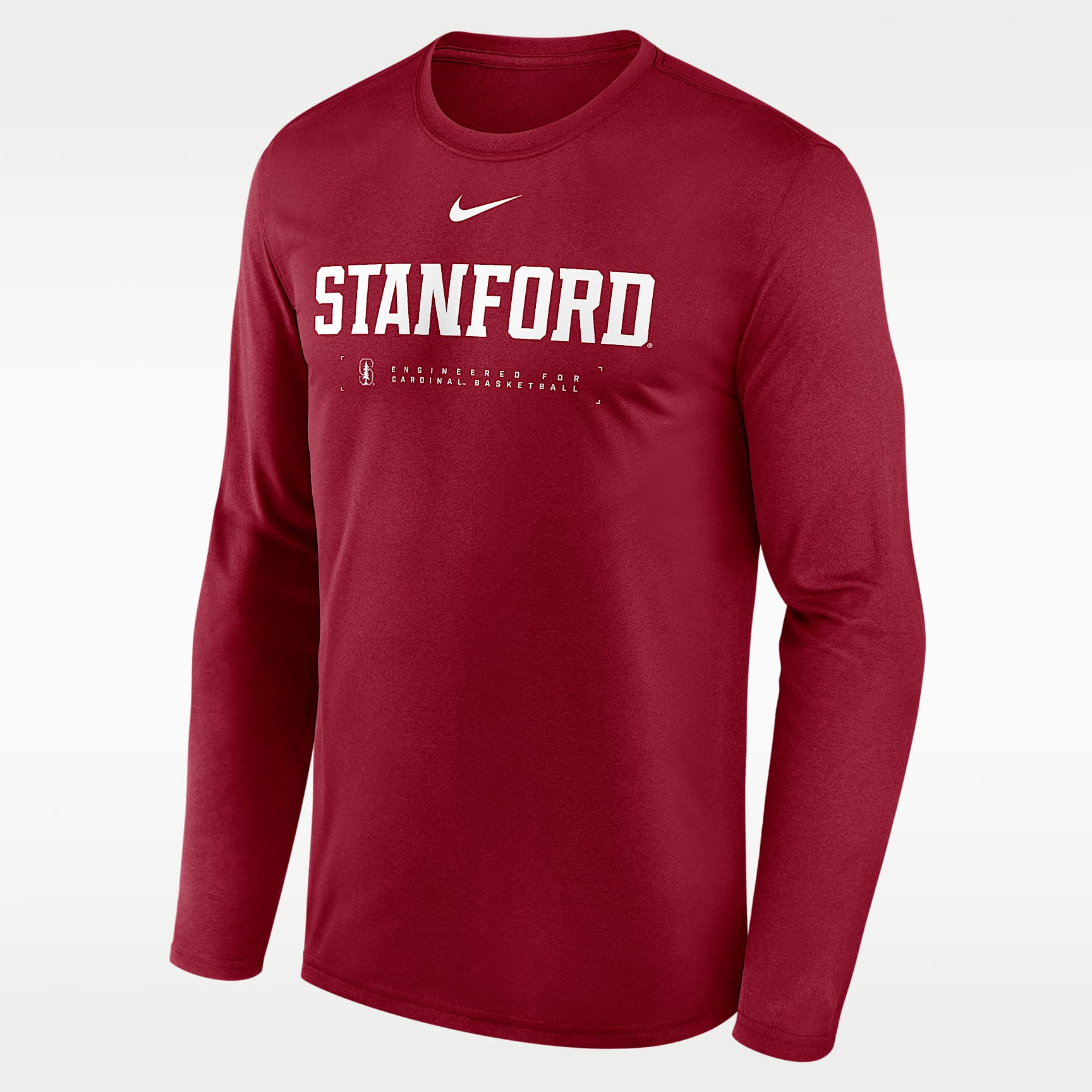 Stanford Courtside Basketball Shootaround Legend Men's Nike Dri-FIT College Long-Sleeve T-Shirt