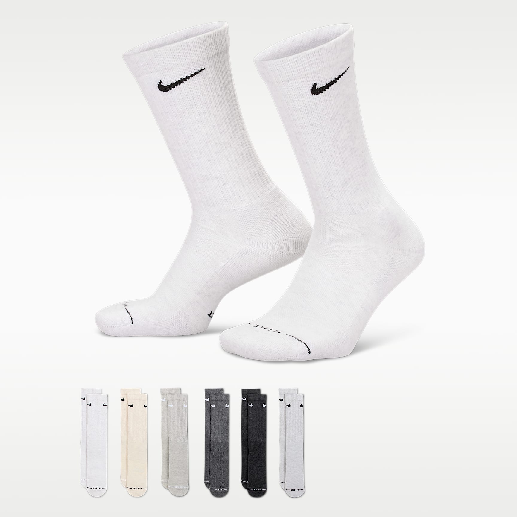 Nike Everyday Elevated Crew Socks (6 Pairs)