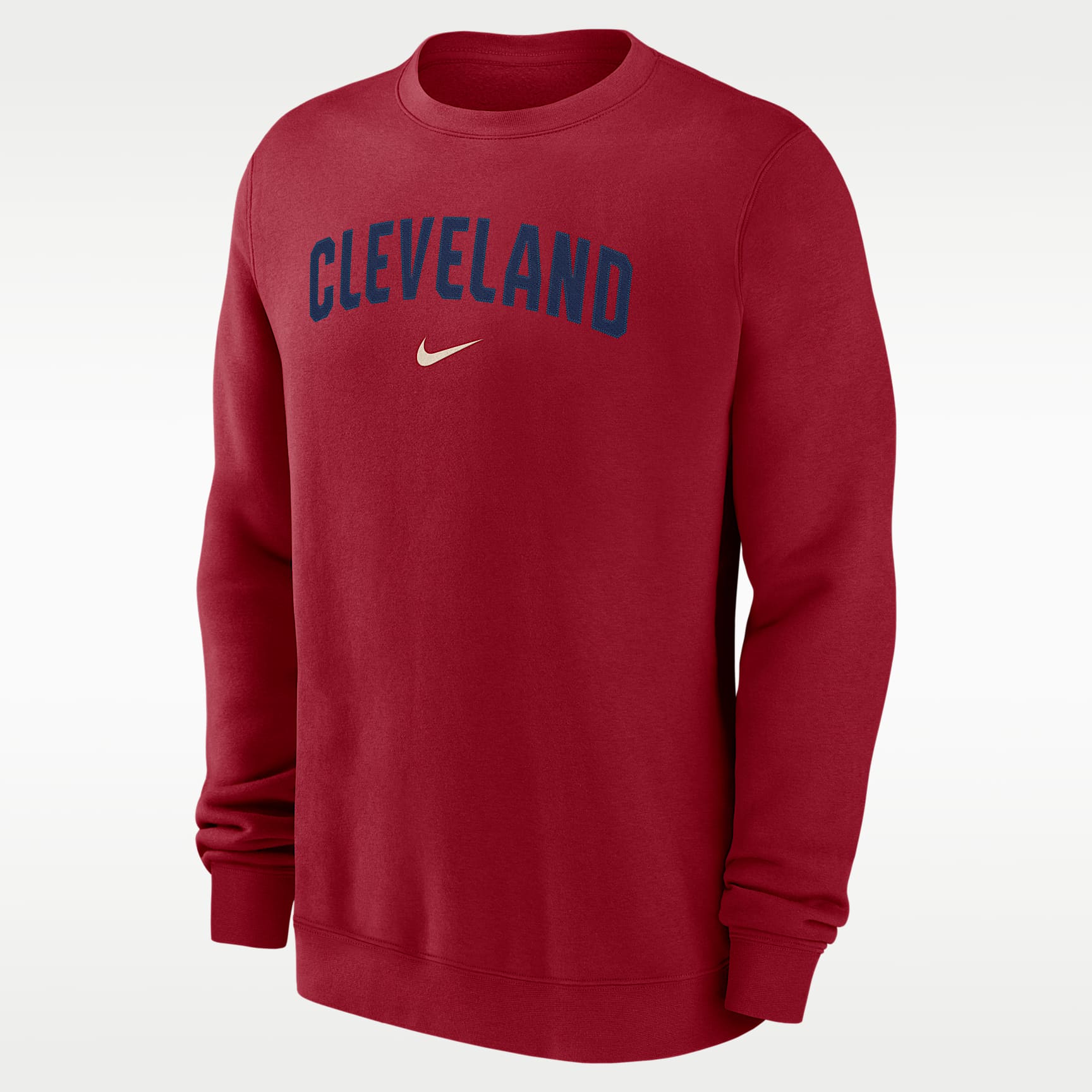 Sudadera de cuello redondo sin cierre Nike de la MLB para hombre Cleveland Guardians 2-Hit