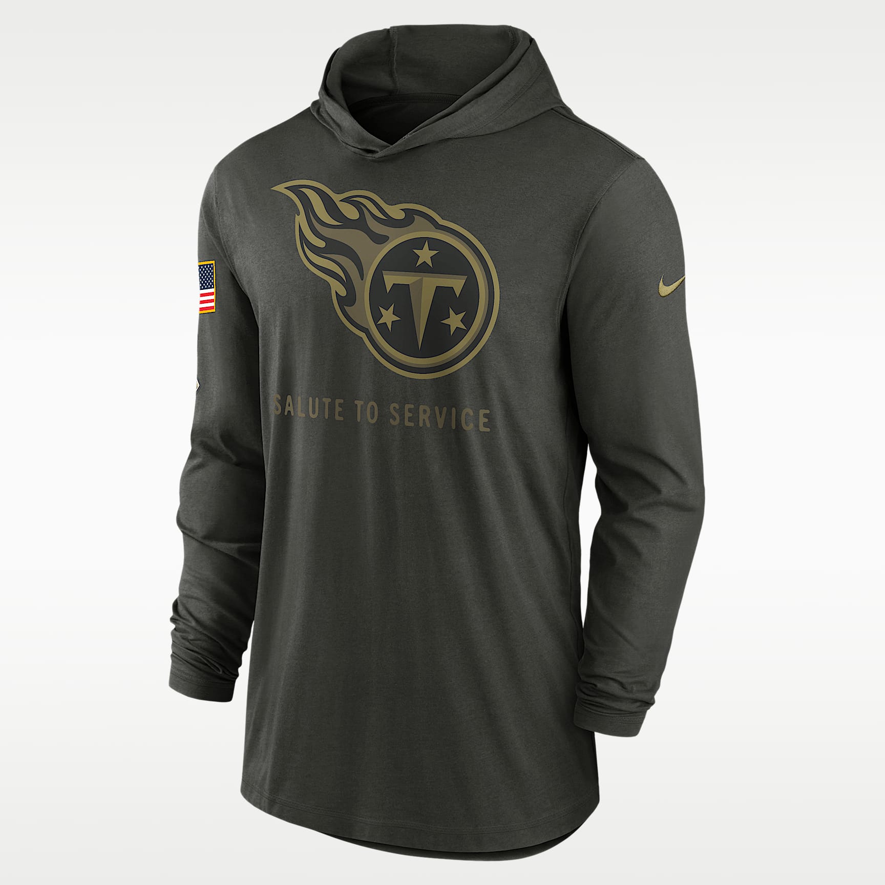 Tennessee Titans Salute to Service Sideline Men’s Nike Dri-FIT NFL Long-Sleeve Hooded Top