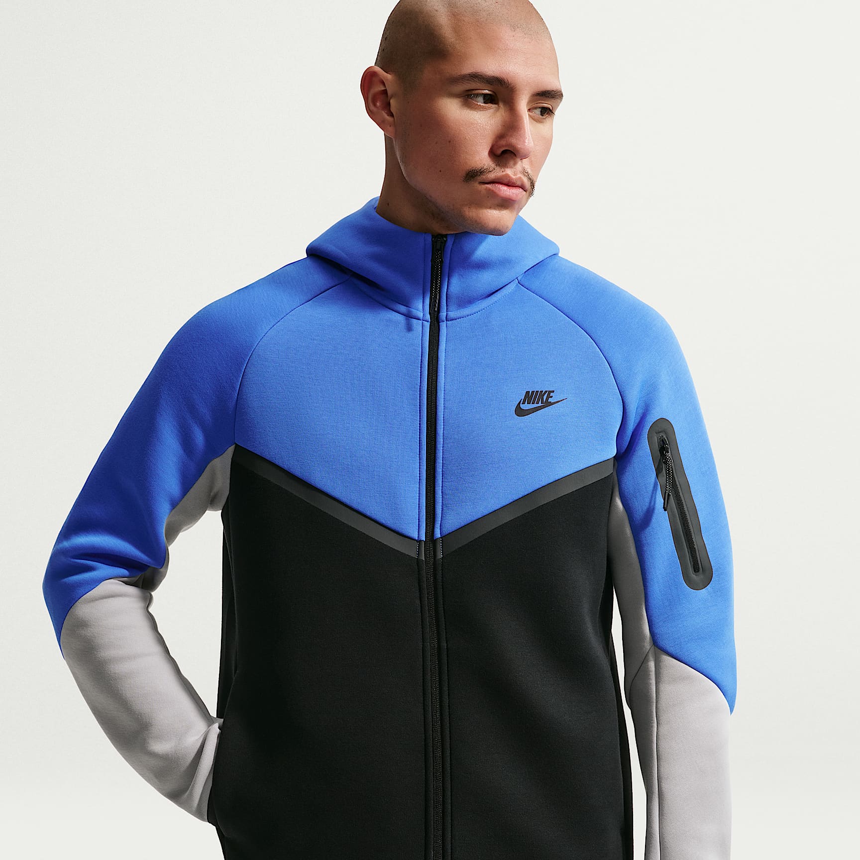Chamarra Windrunner de tejido Fleece de cierre completo para hombre Nike Tech