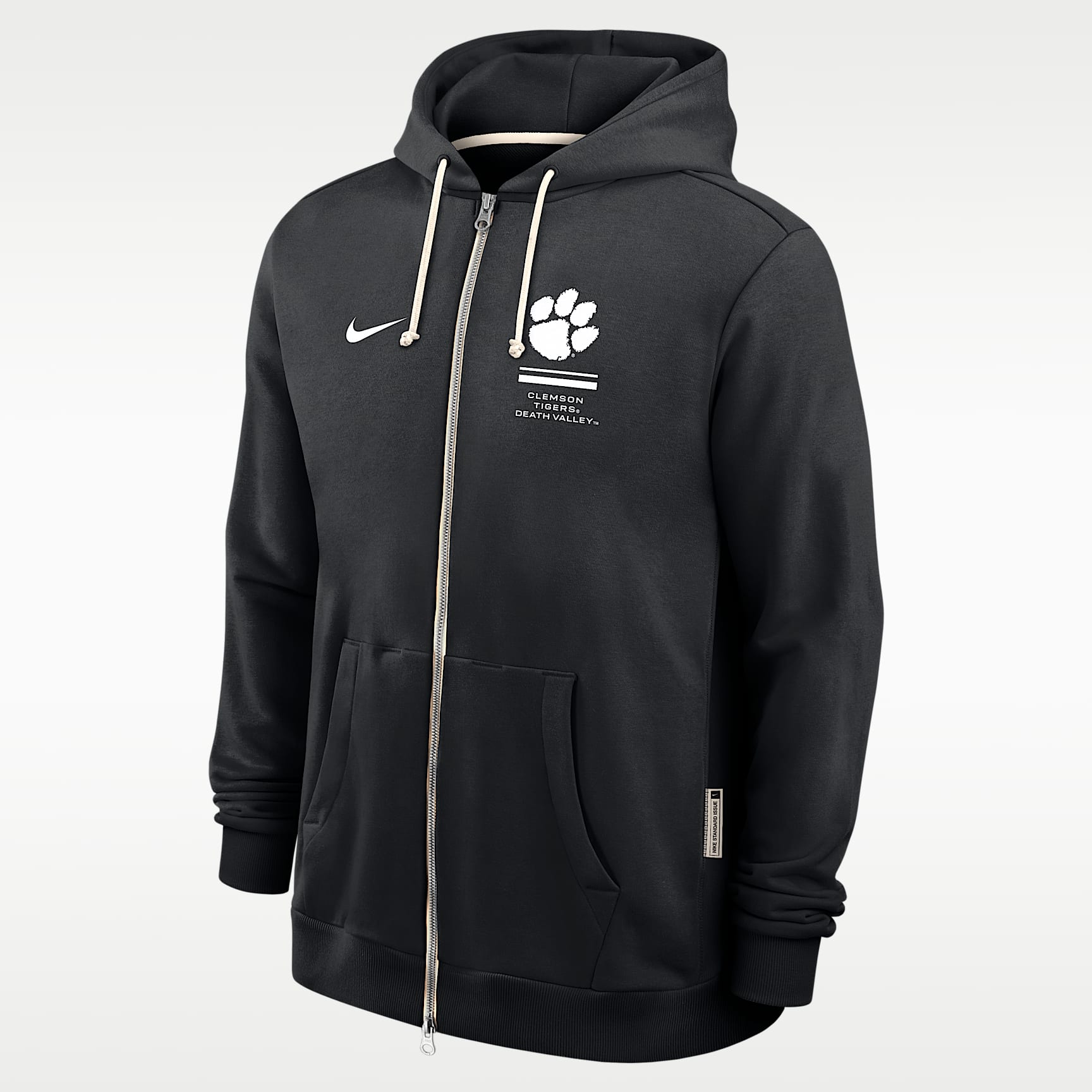 Sudadera con gorro universitaria Nike Dri-FIT de cierre completo para hombre Clemson Sideline Standard Issue