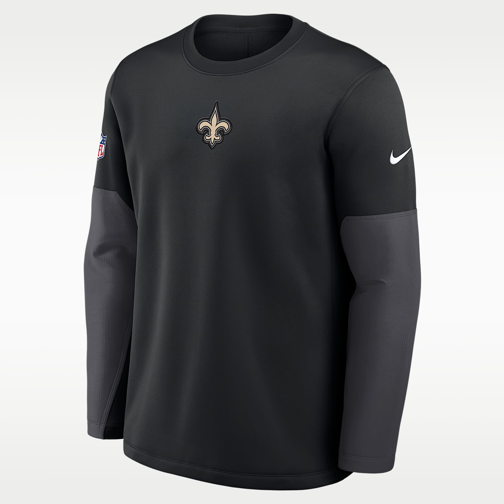 New Orleans Saints Scripted To Win Sideline Coach Men's Nike Therma-FIT NFL Long-Sleeve T-Shirt