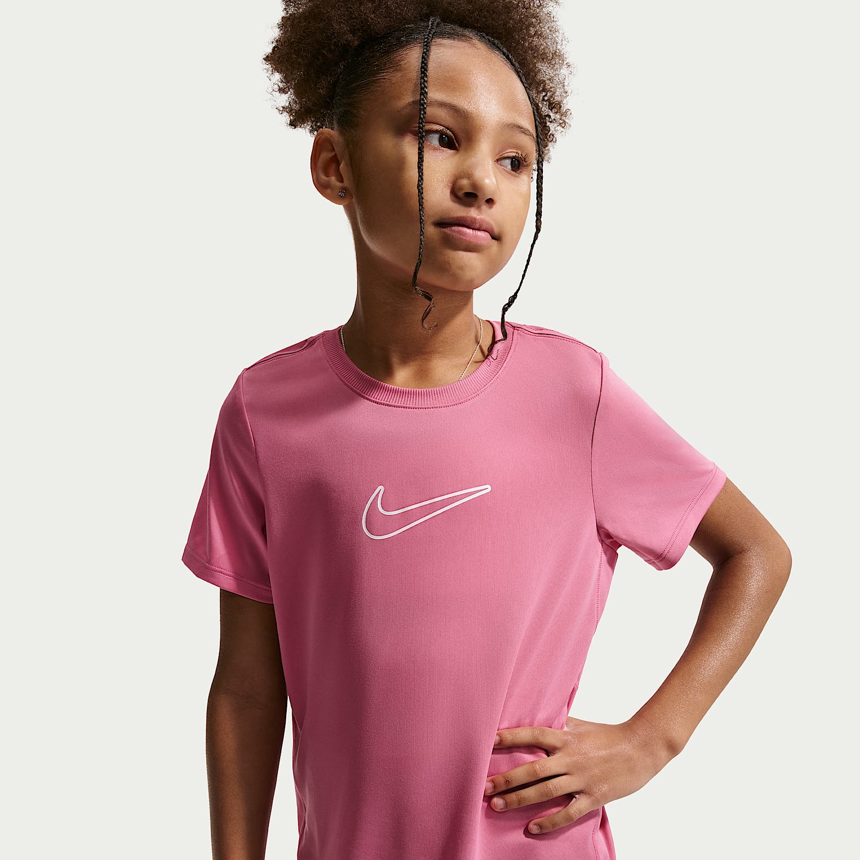 Nike One Fitted Dri-FIT top met korte mouwen voor meisjes
