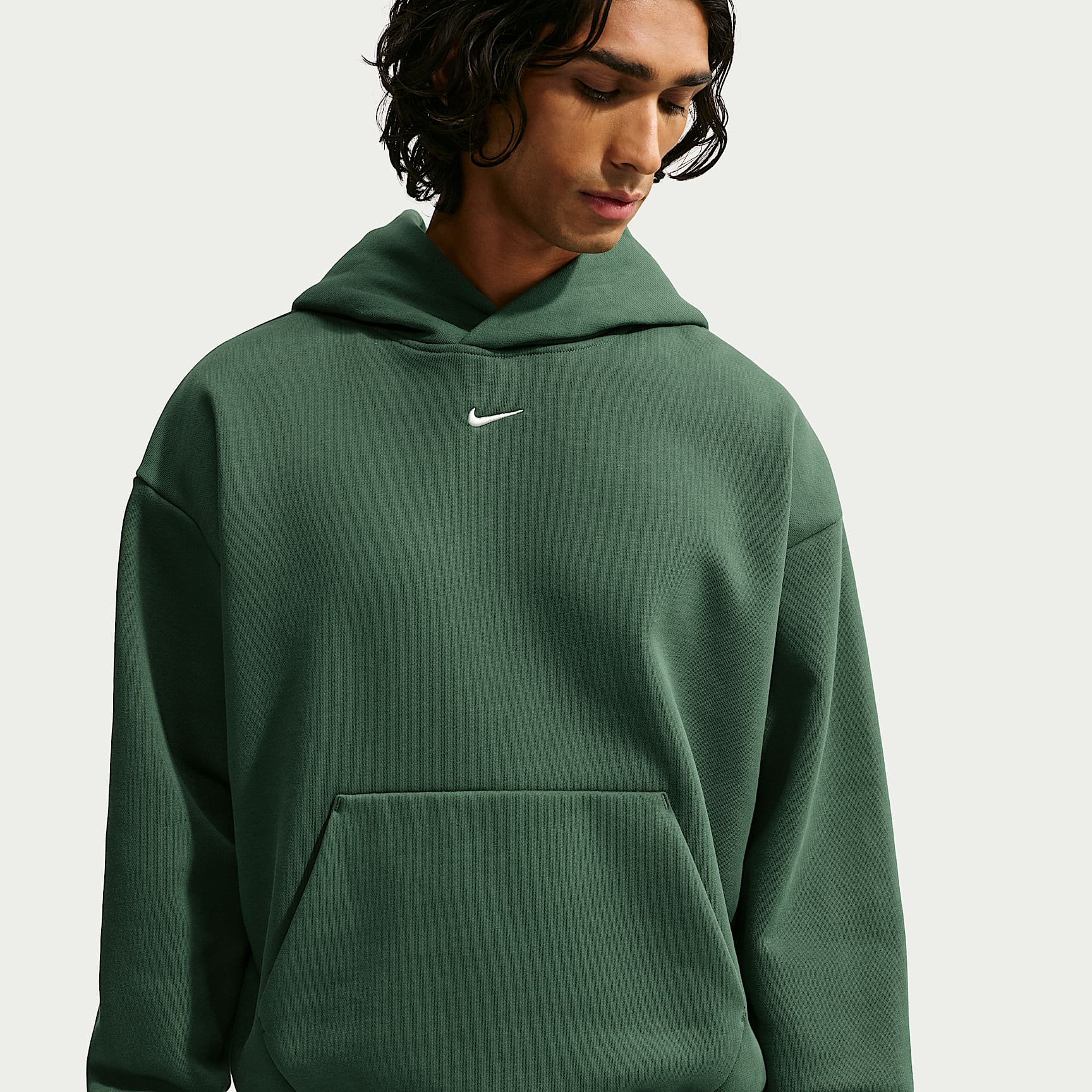 Huvtröja Nike Solo Fleece i pullovermodell för män